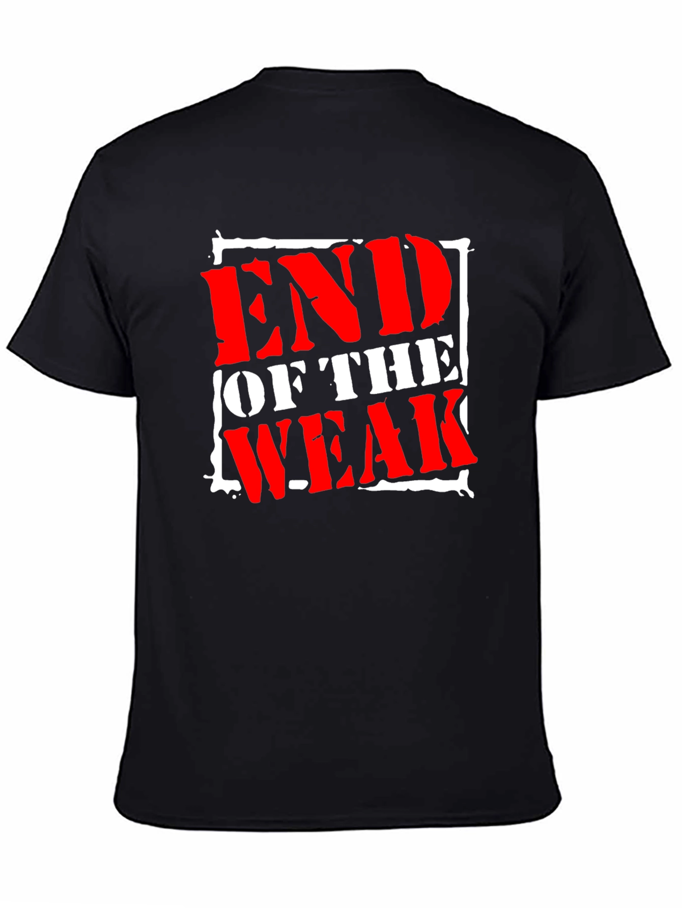 Black End of The Weak Graphic T-Shirt view 4