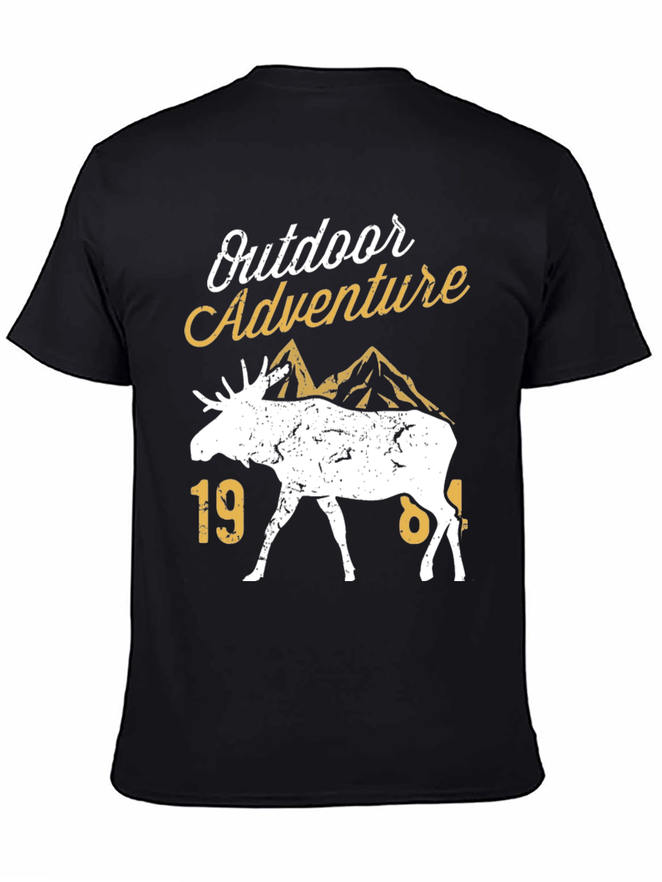 Outdoor Adventure Moose T-Shirt - Black - 4