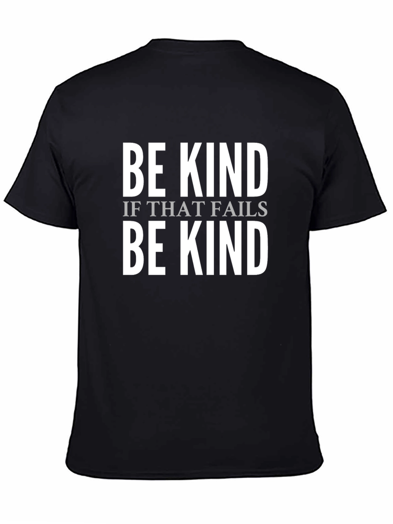Black Be Kind Graphic T-Shirt - Motivational Message view 4
