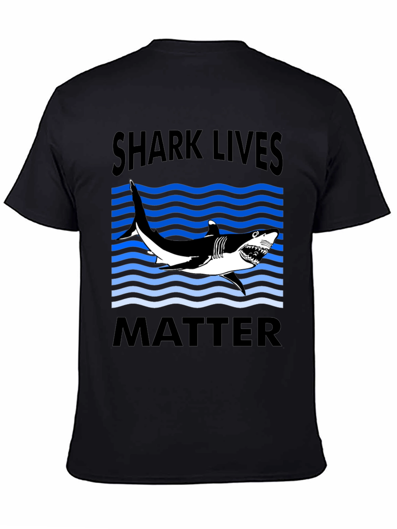 Black Shark Lives Matter Graphic T-Shirt view 4