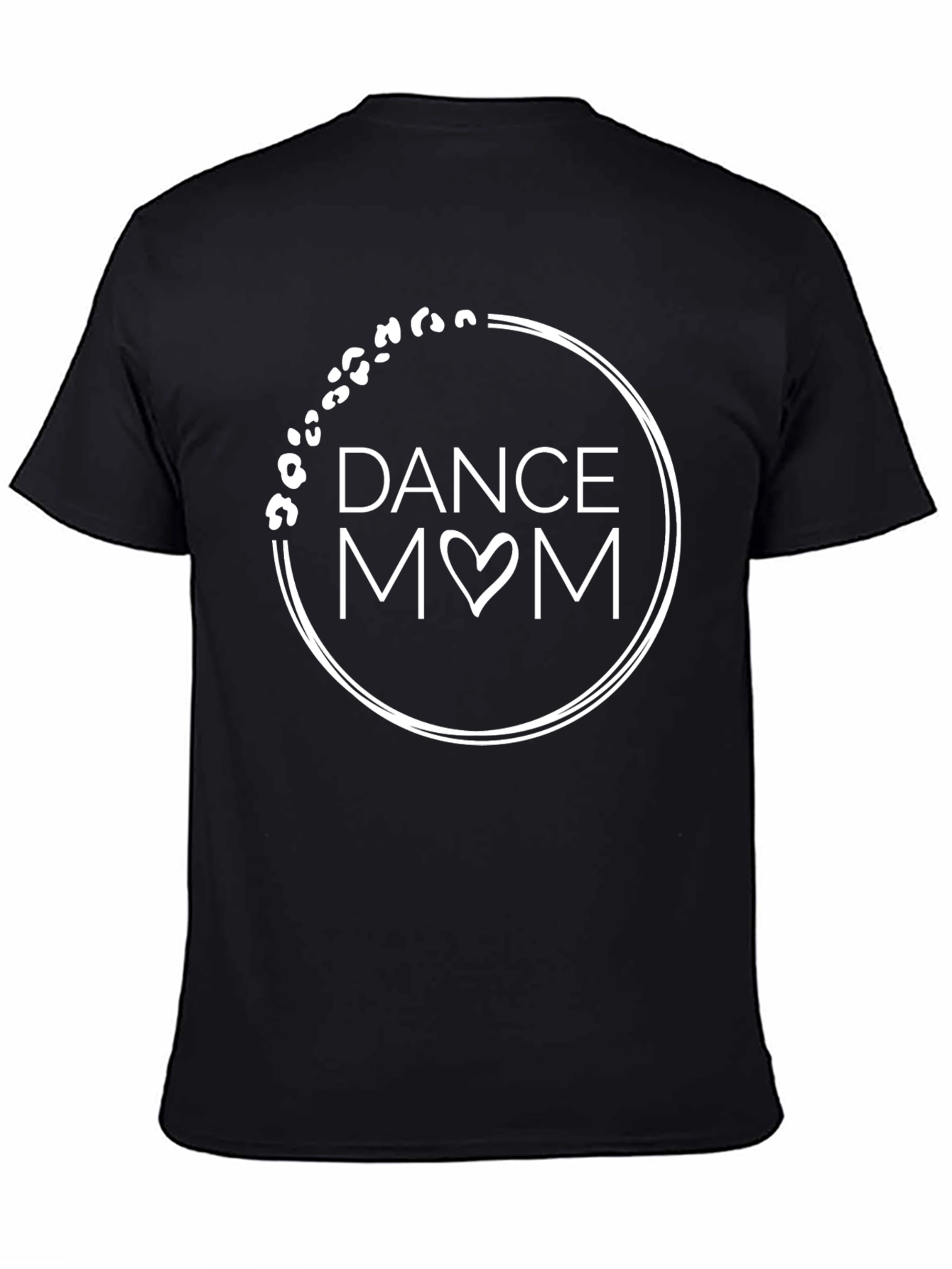 Black Dance Mom T-Shirt - Leopard Print Circle view 4