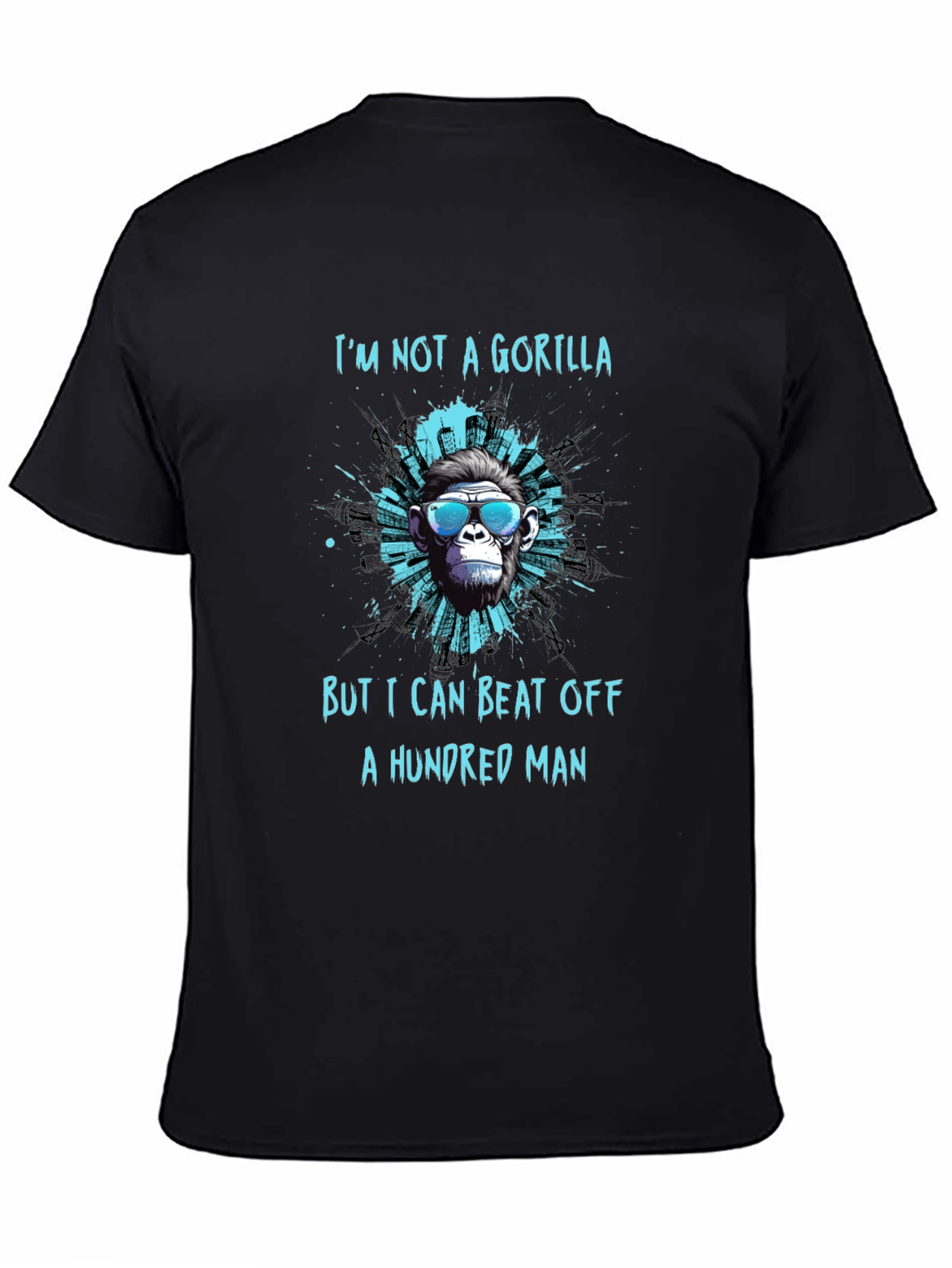 Black I'm Not A Gorilla Funny Graphic T-Shirt view 4