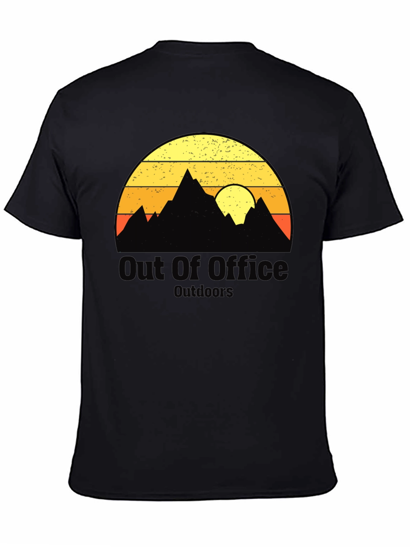 Black Out of Office Outdoors Graphic T-Shirt view 4