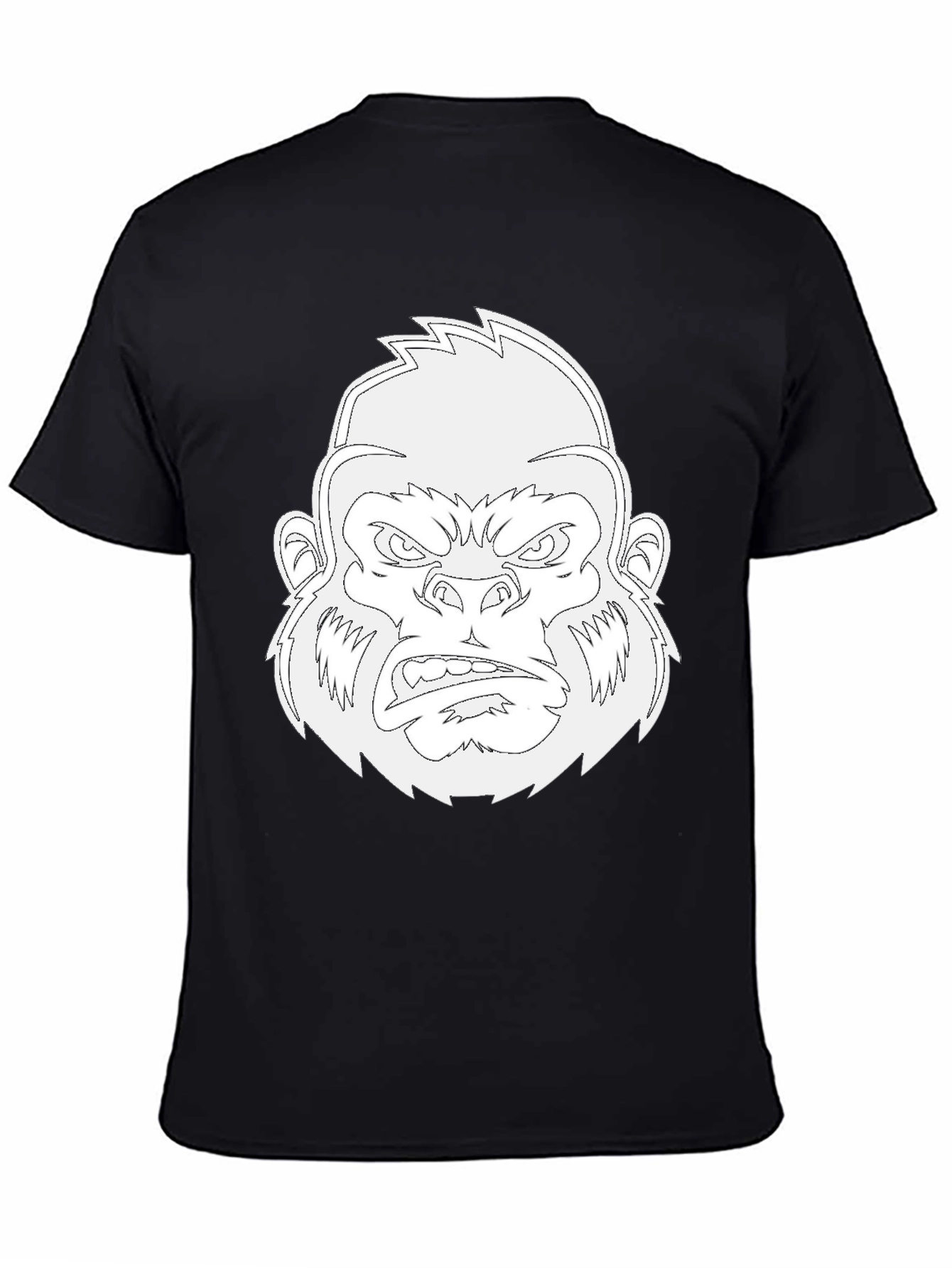 Black Gorilla Graphic Black T-Shirt for Men view 4