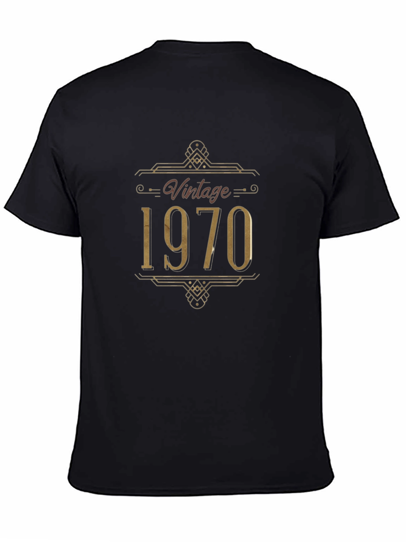 Black Vintage 1970 T-Shirt - Retro Birthday Gift view 4