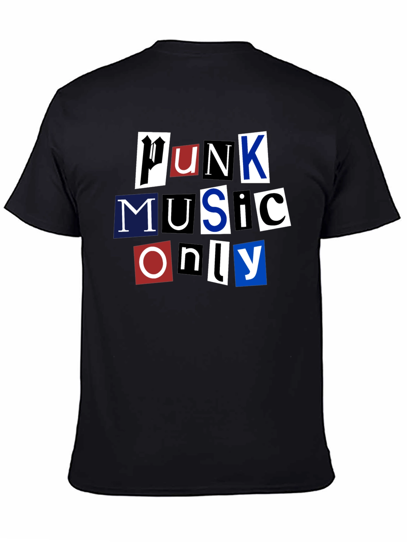 Black Punk Music T-Shirt view 4