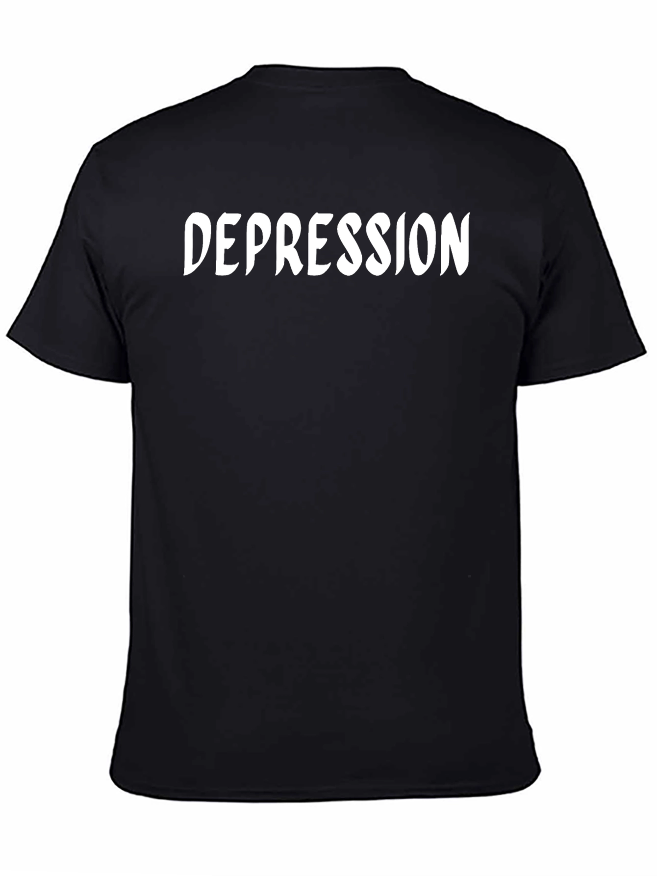 Black Depression T-Shirt - Black Graphic Tee view 4
