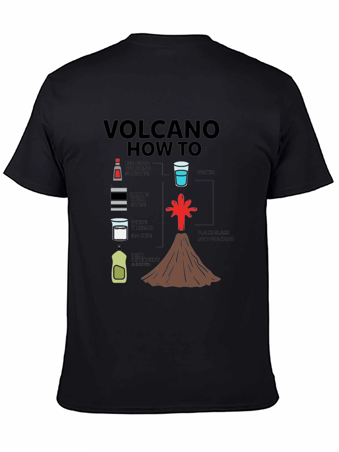 Volcano How-To T-Shirt Science Experiment Tee - 4