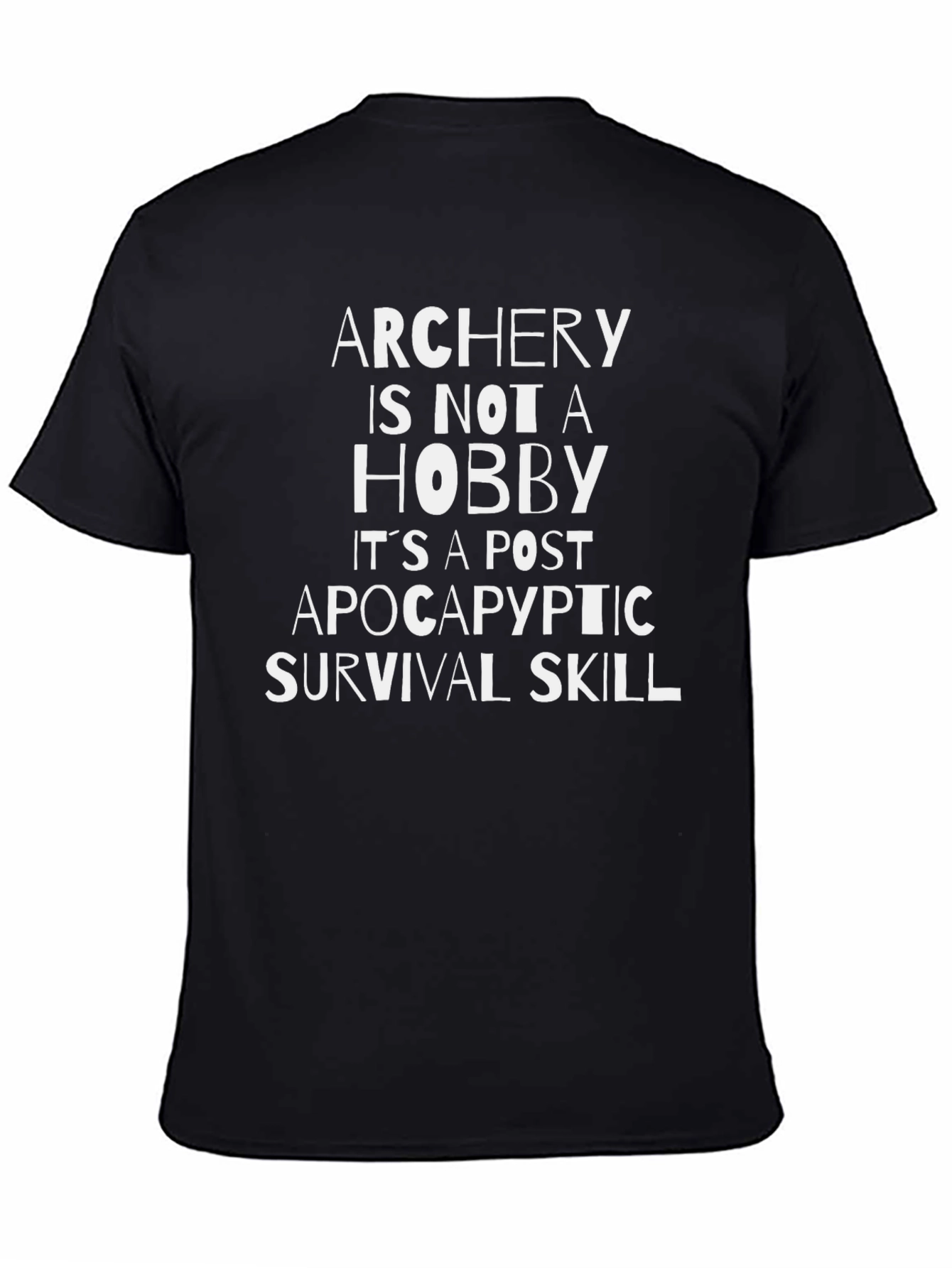 Black Archery Survival Skill T-Shirt view 4