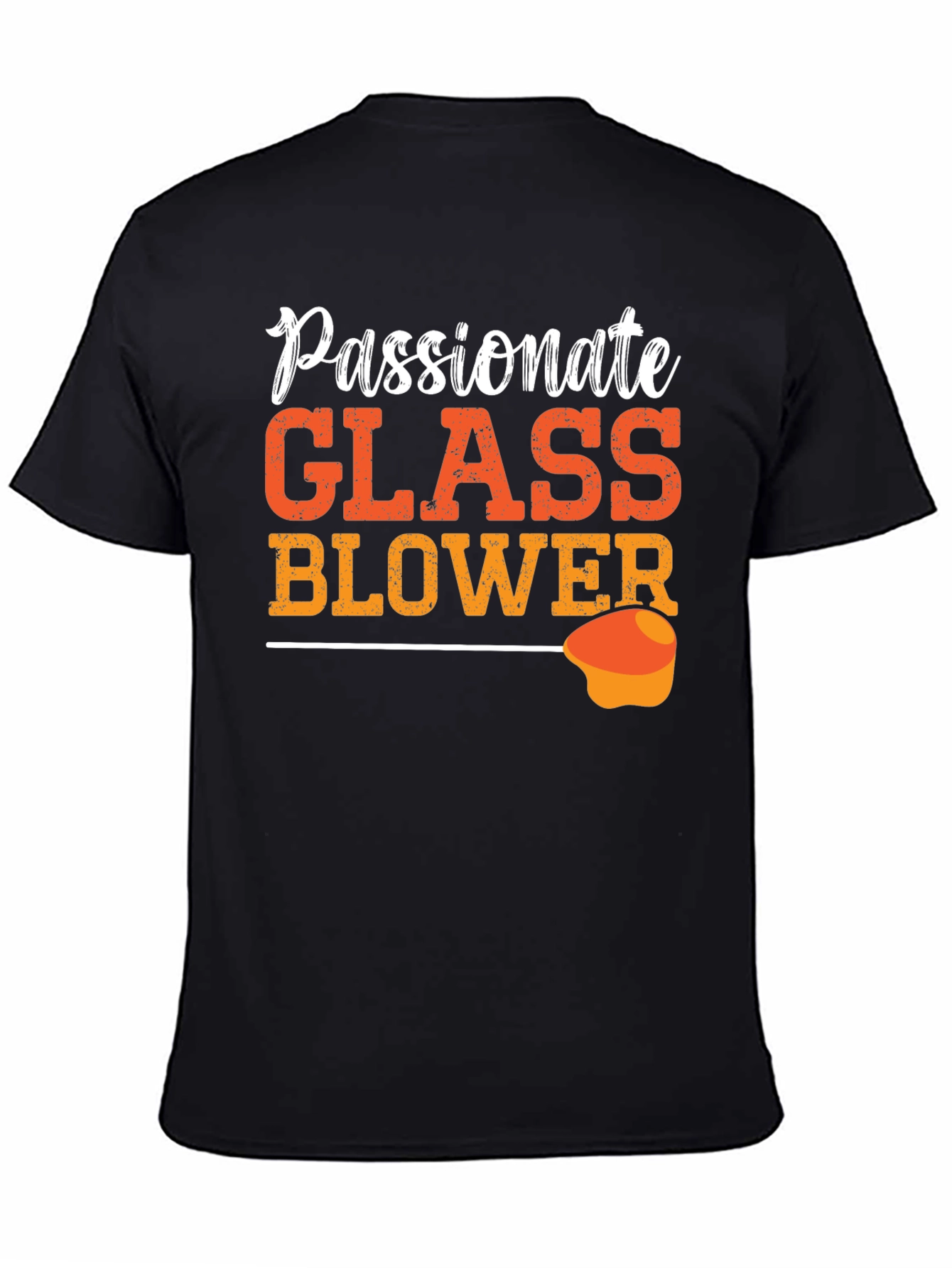 Black Passionate Glass Blower Graphic T-Shirt view 4