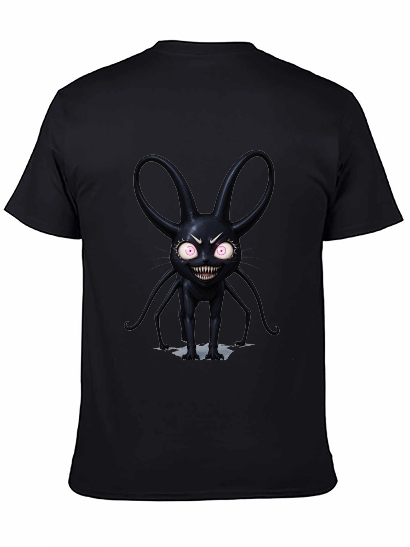 Black Monster Graphic Tee - Dark Fantasy Style T-Shirt view 4