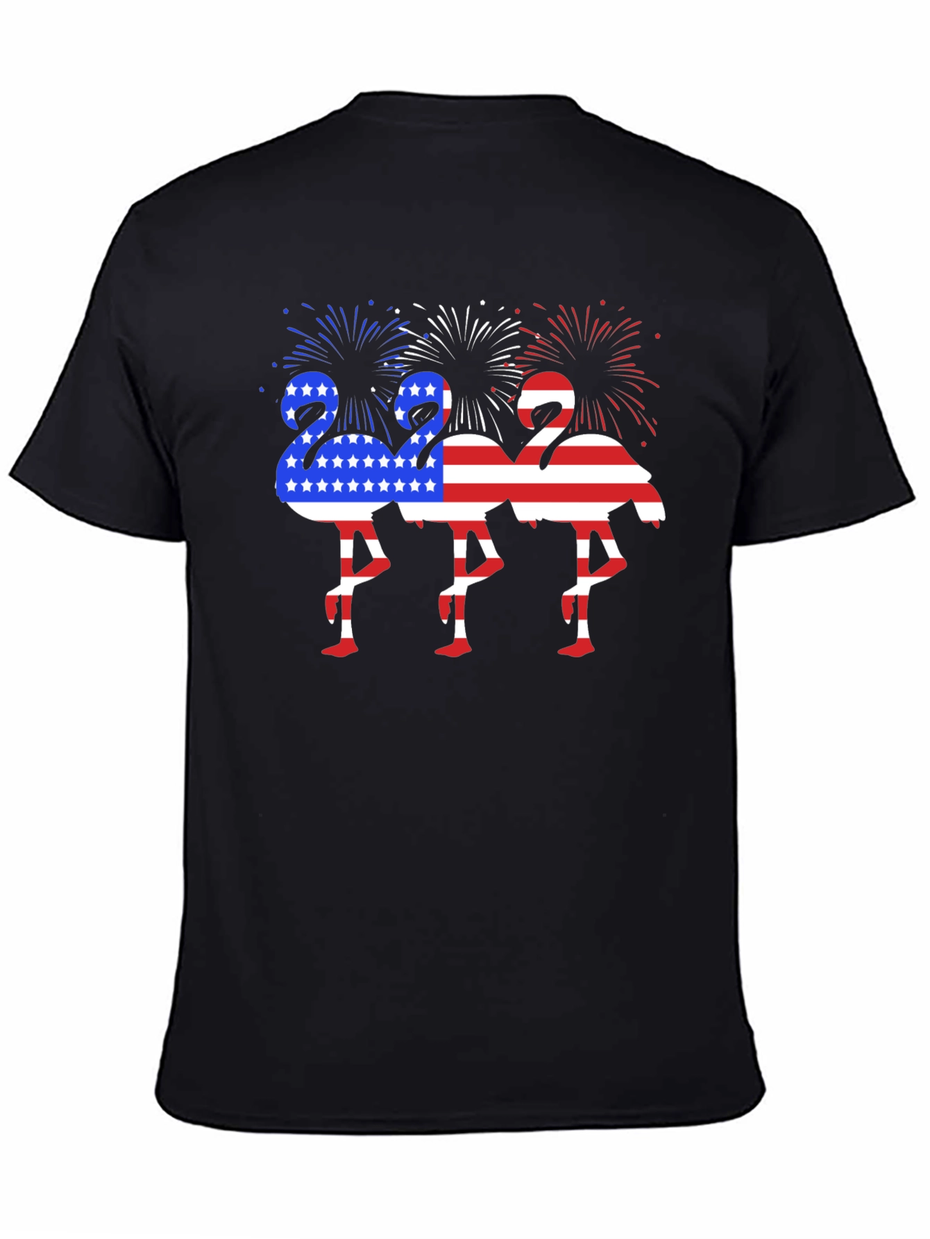 Black Patriotic Flamingo Graphic Tee view 4