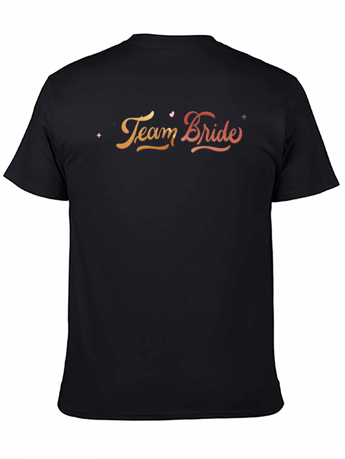 Black Team Bride Crew Neck T-Shirt view 4