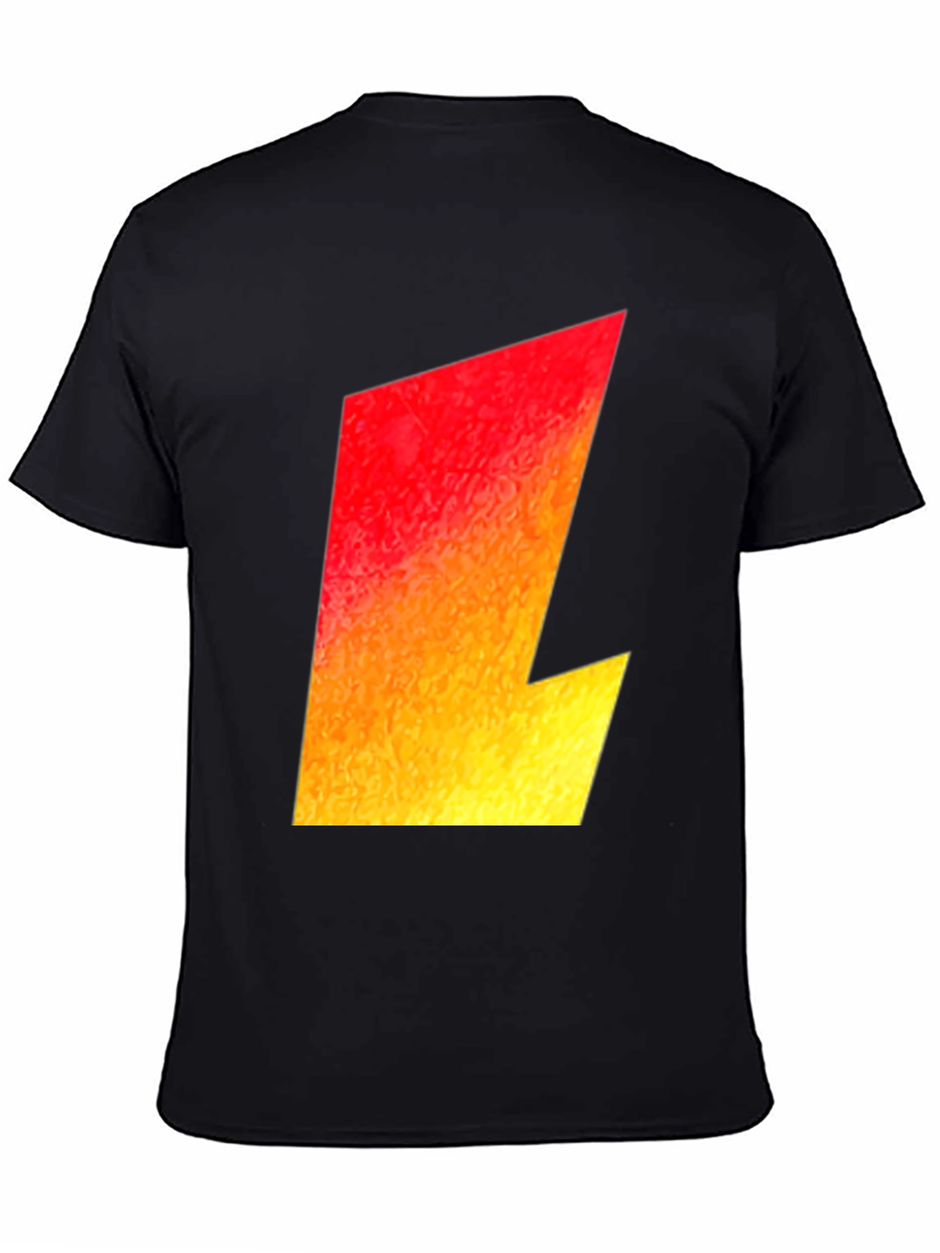Black Flame Bolt Graphic Tee - Bold Statement Shirt view 4