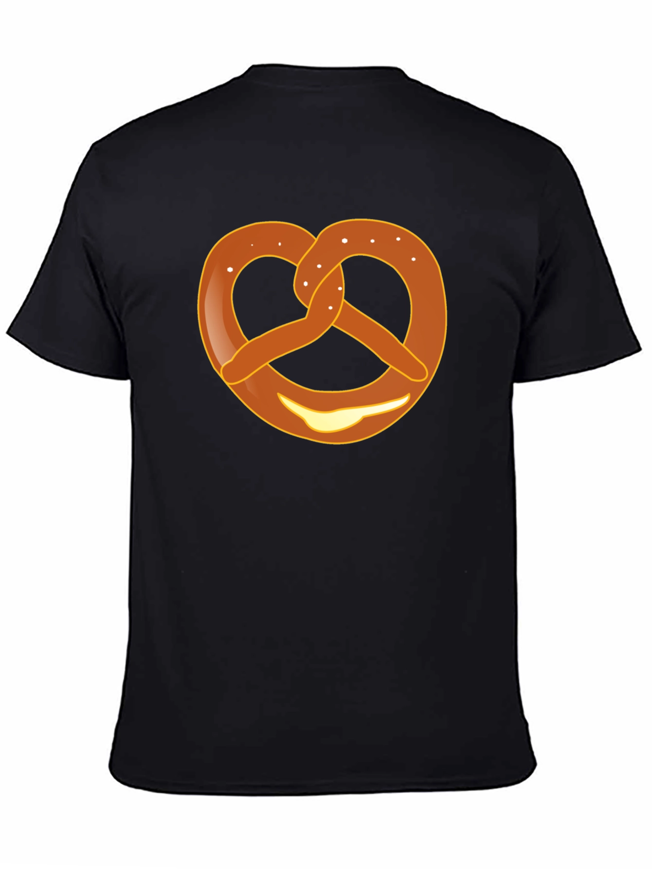 Black Pretzel Graphic T-Shirt - Unisex Crew Neck Tee view 4