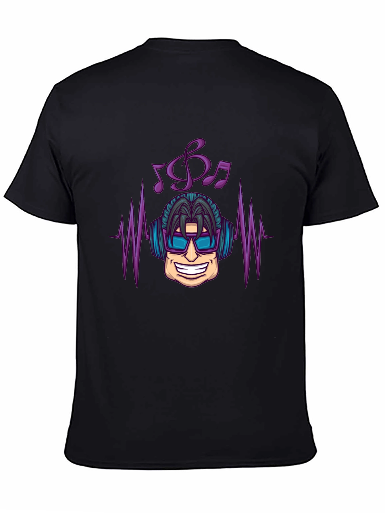 Black Cool DJ Graphic Black T-Shirt view 4