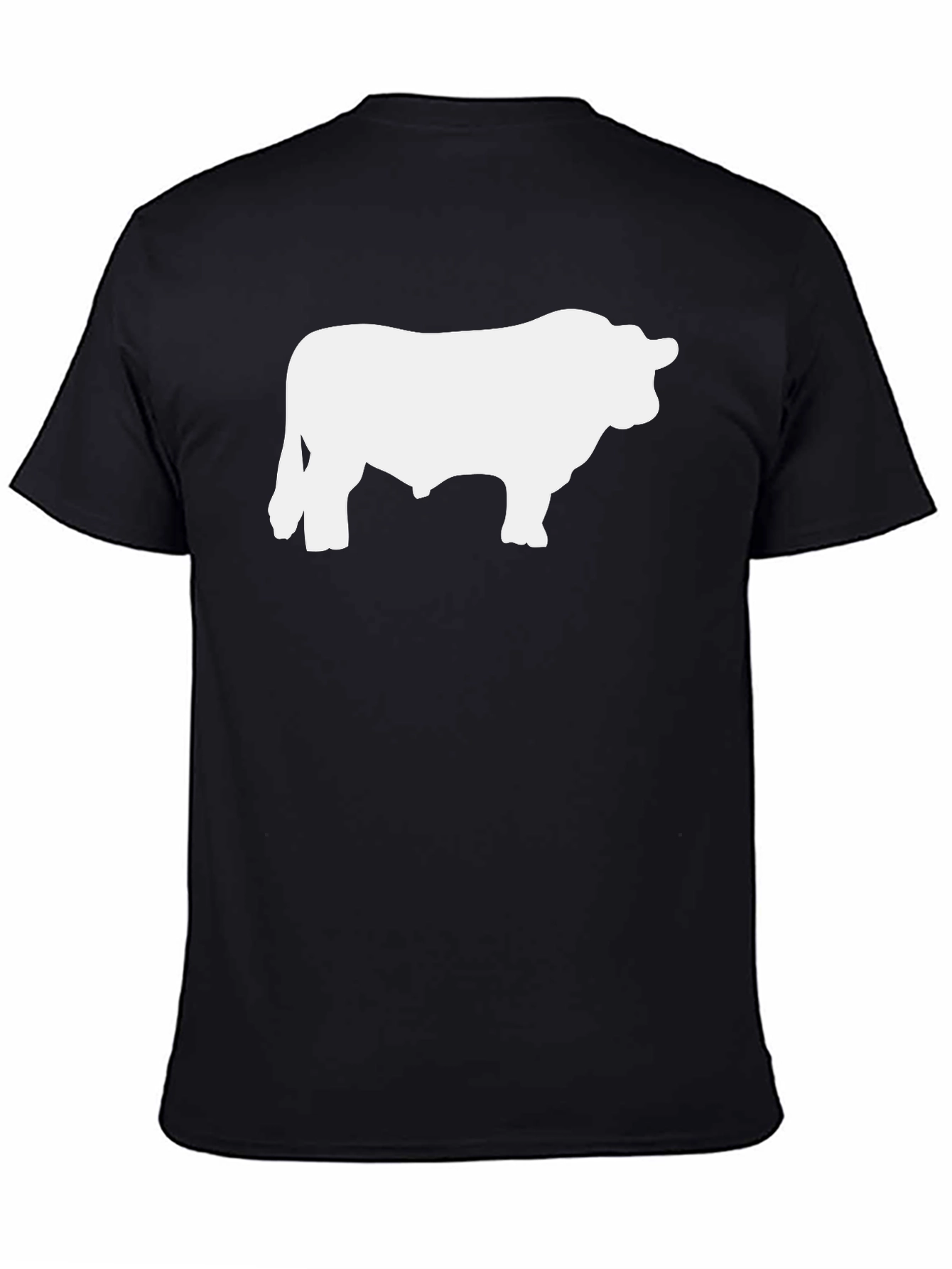 Black Bull Silhouette Graphic Tee - Black view 4