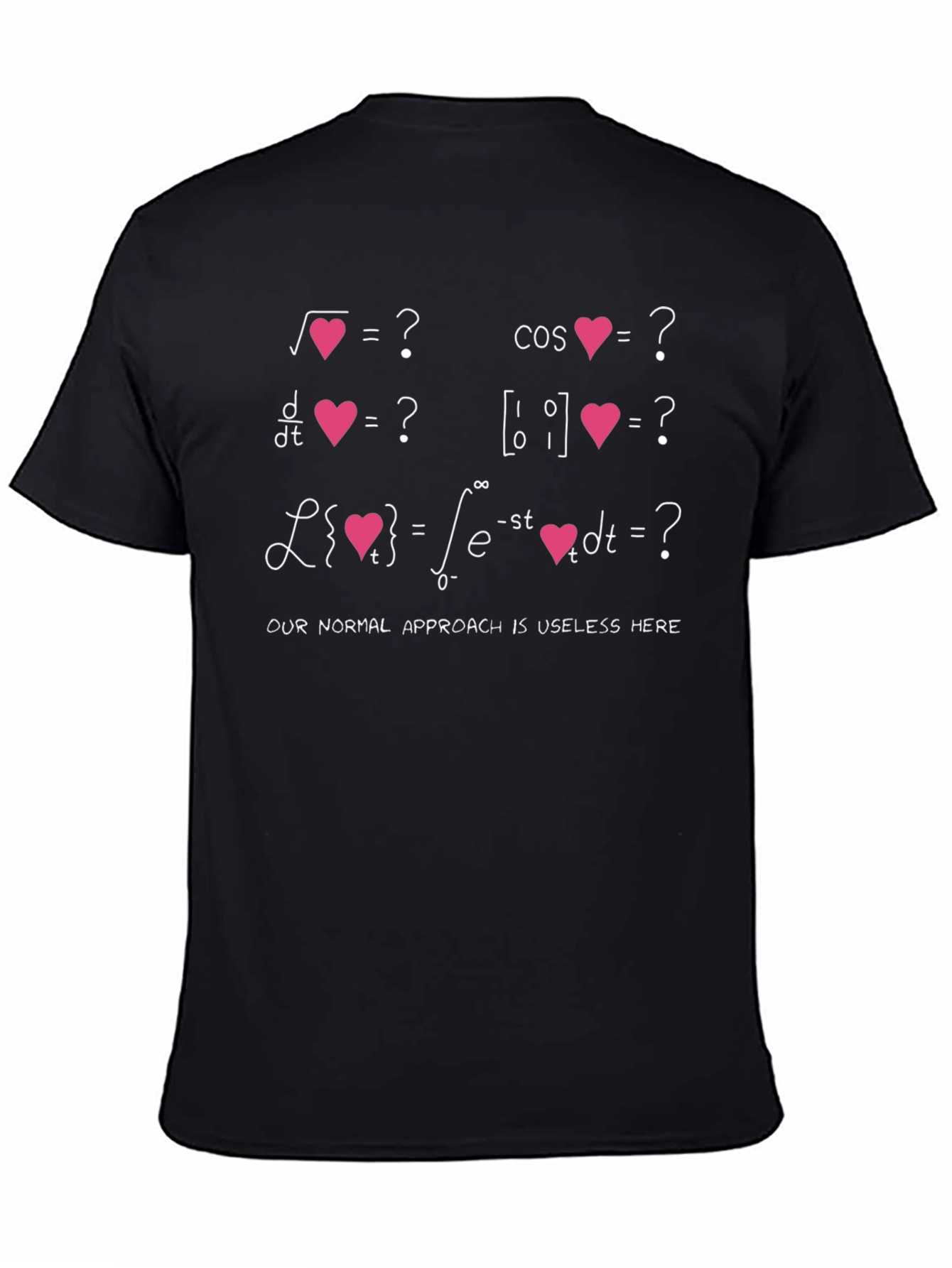 Black Math of Love Black T-Shirt Funny Equations Valentine's Gift view 4