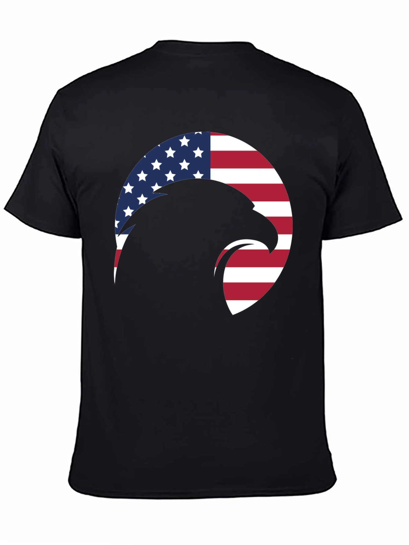 Black American Eagle Graphic T-Shirt - Patriotic Style view 4