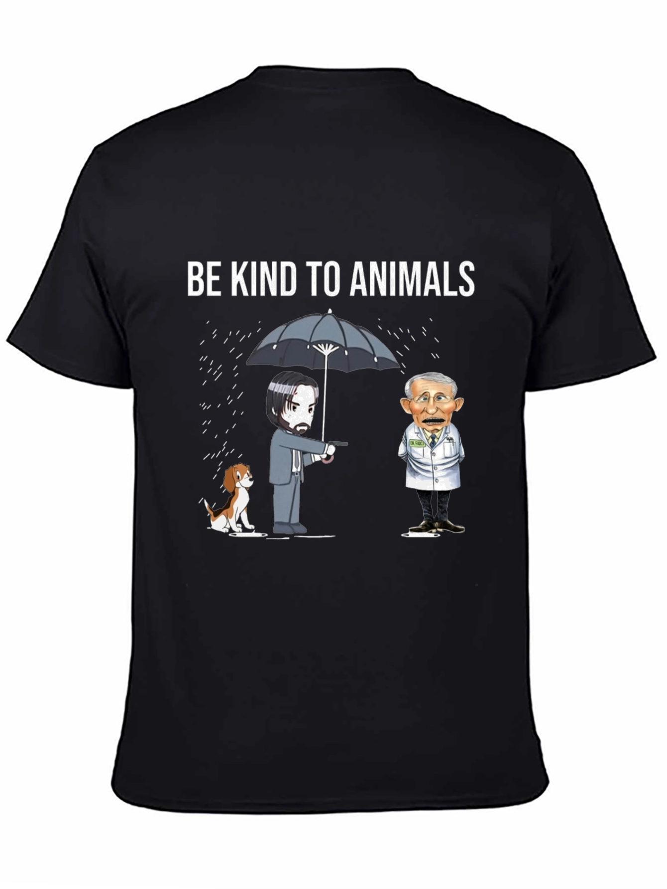 Black Be Kind to Animals T-Shirt - John Wick Style view 4