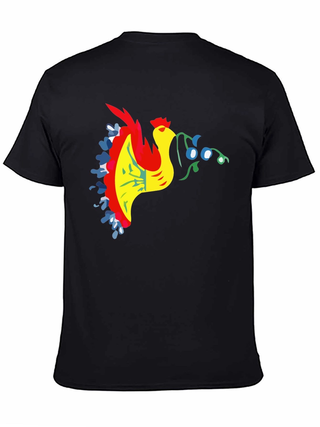 Black Rooster Graphic Black T-Shirt view 4
