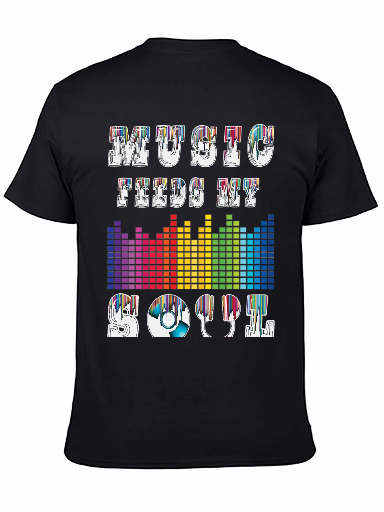 Black Music Feeds My Soul Graphic T-Shirt view 4