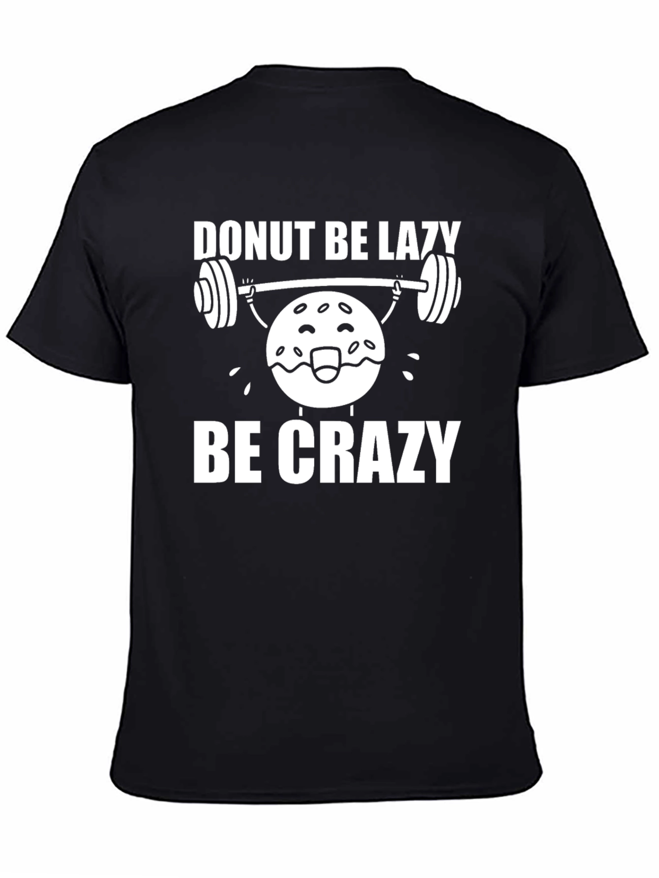 Black Donut Be Lazy Be Crazy Graphic T-Shirt view 4