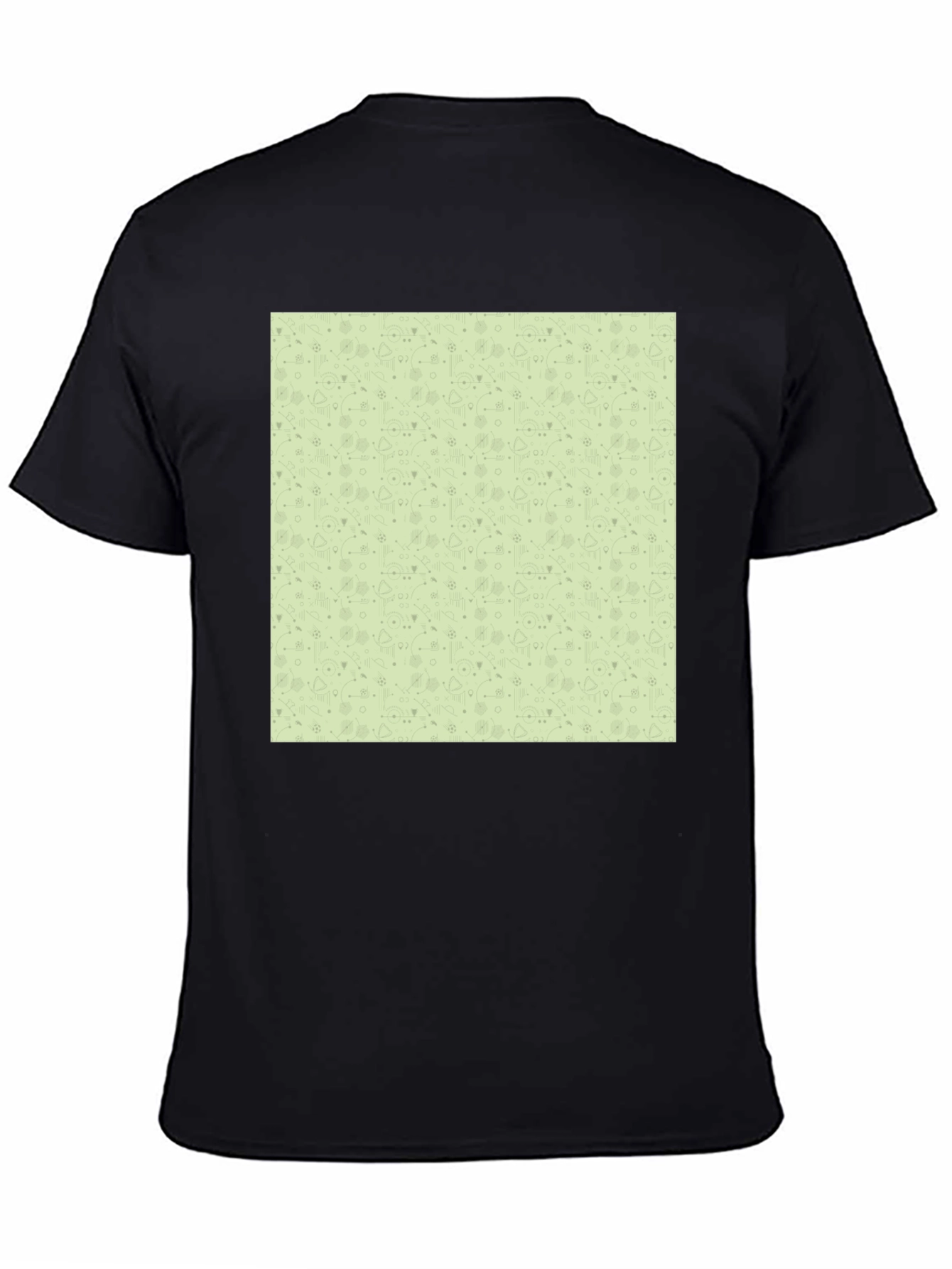Black Patterned Tee - Stylish Casual Wear view 4