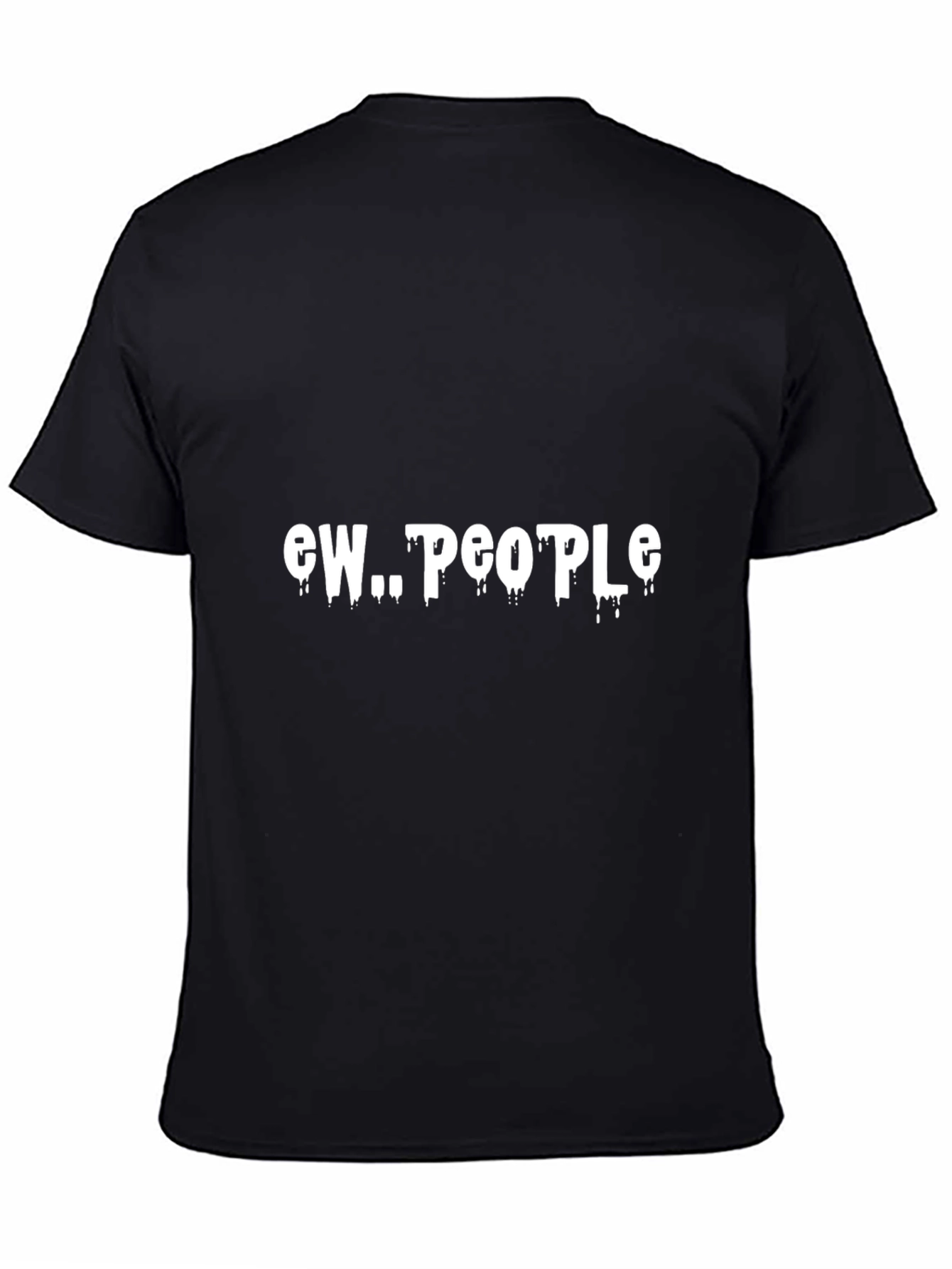 Black Ew People Graphic Tee - Black Casual T-Shirt view 4