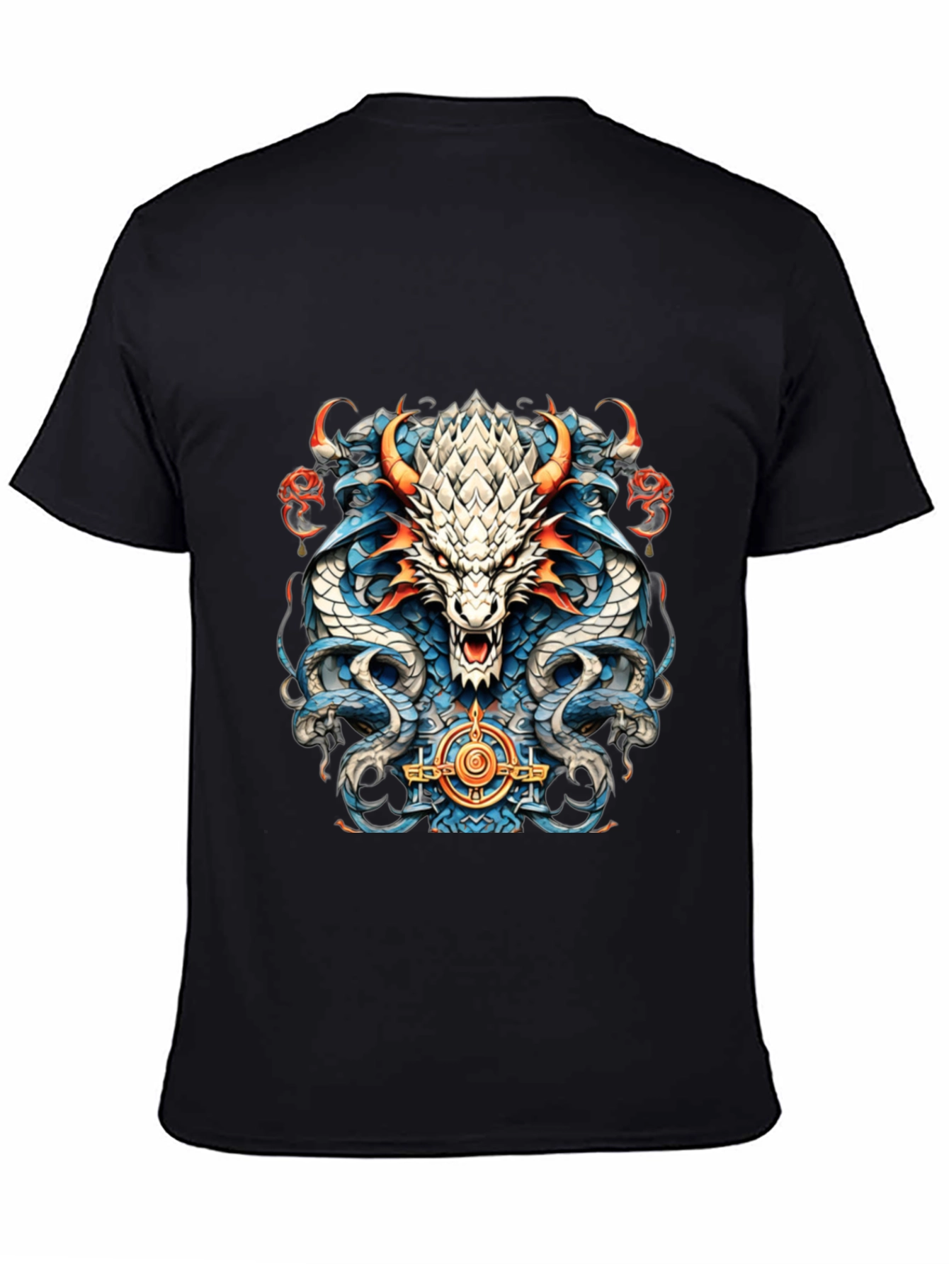 Black Dragon Graphic T-Shirt - Men's Black Tee view 4