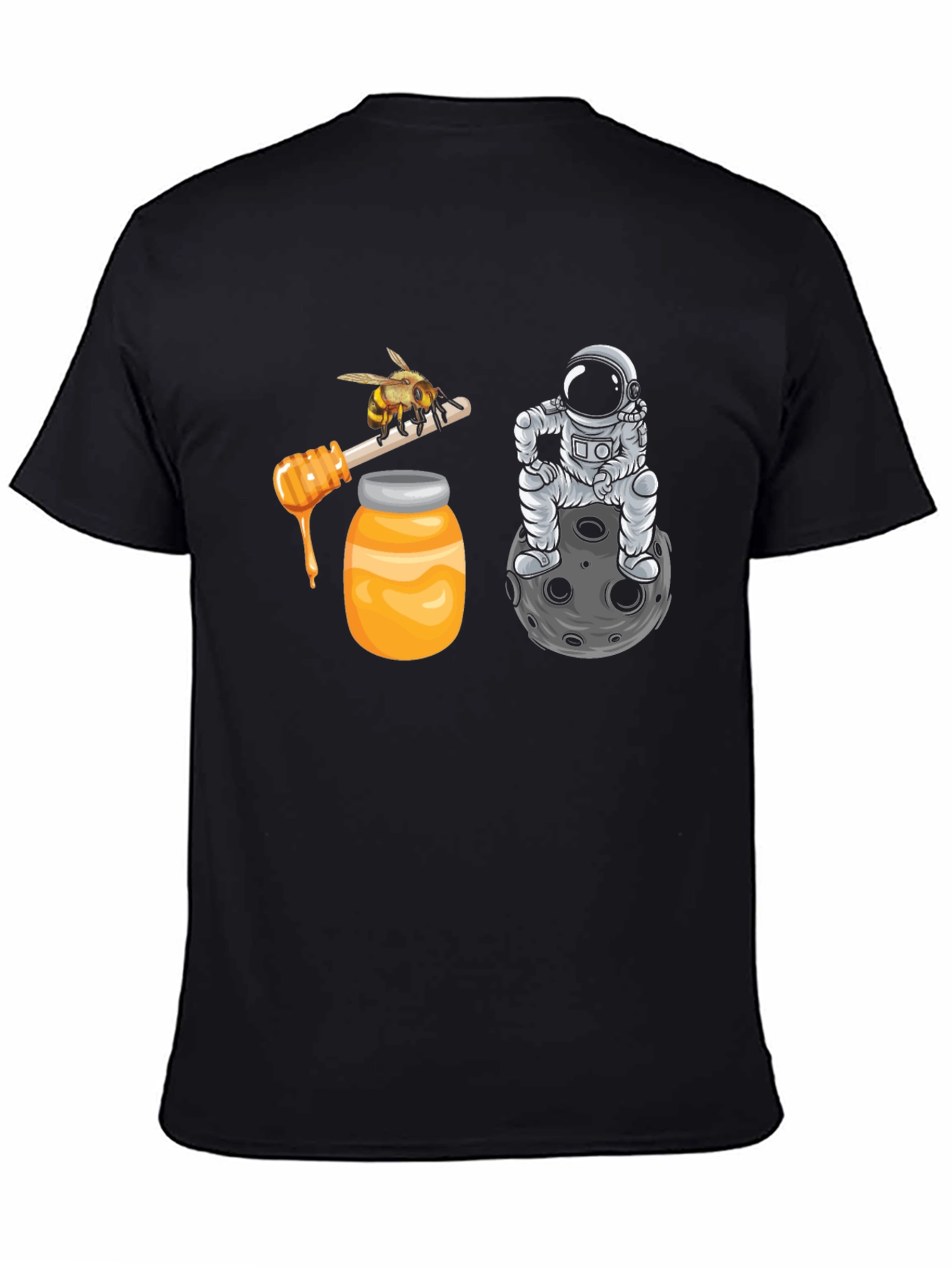 Black Astronaut Bee & Honey T-Shirt view 4
