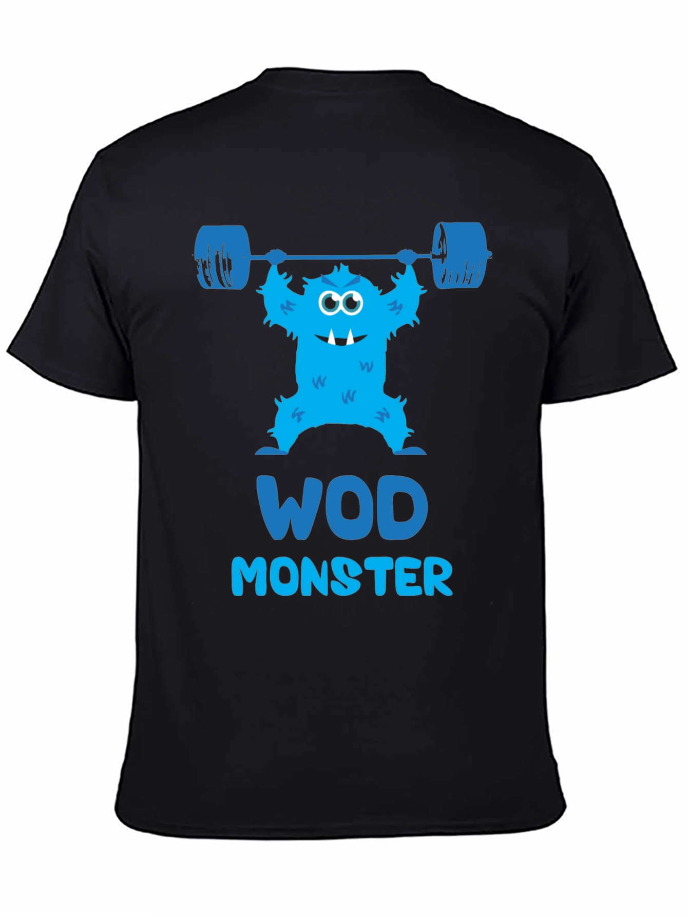 Black WOD Monster Black T-Shirt view 4