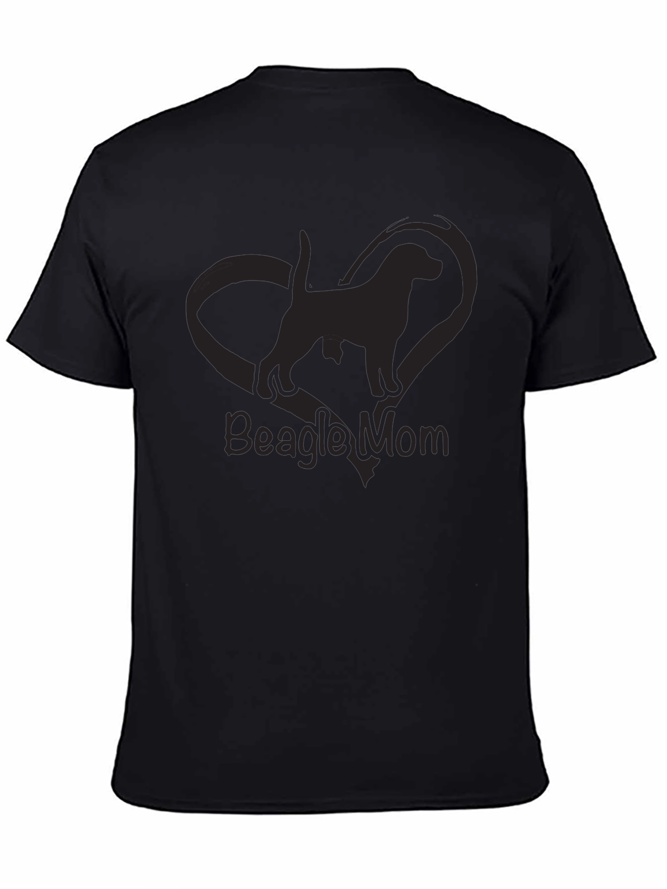 Black Beagle Mom T-Shirt - Dog Lover Tee view 4