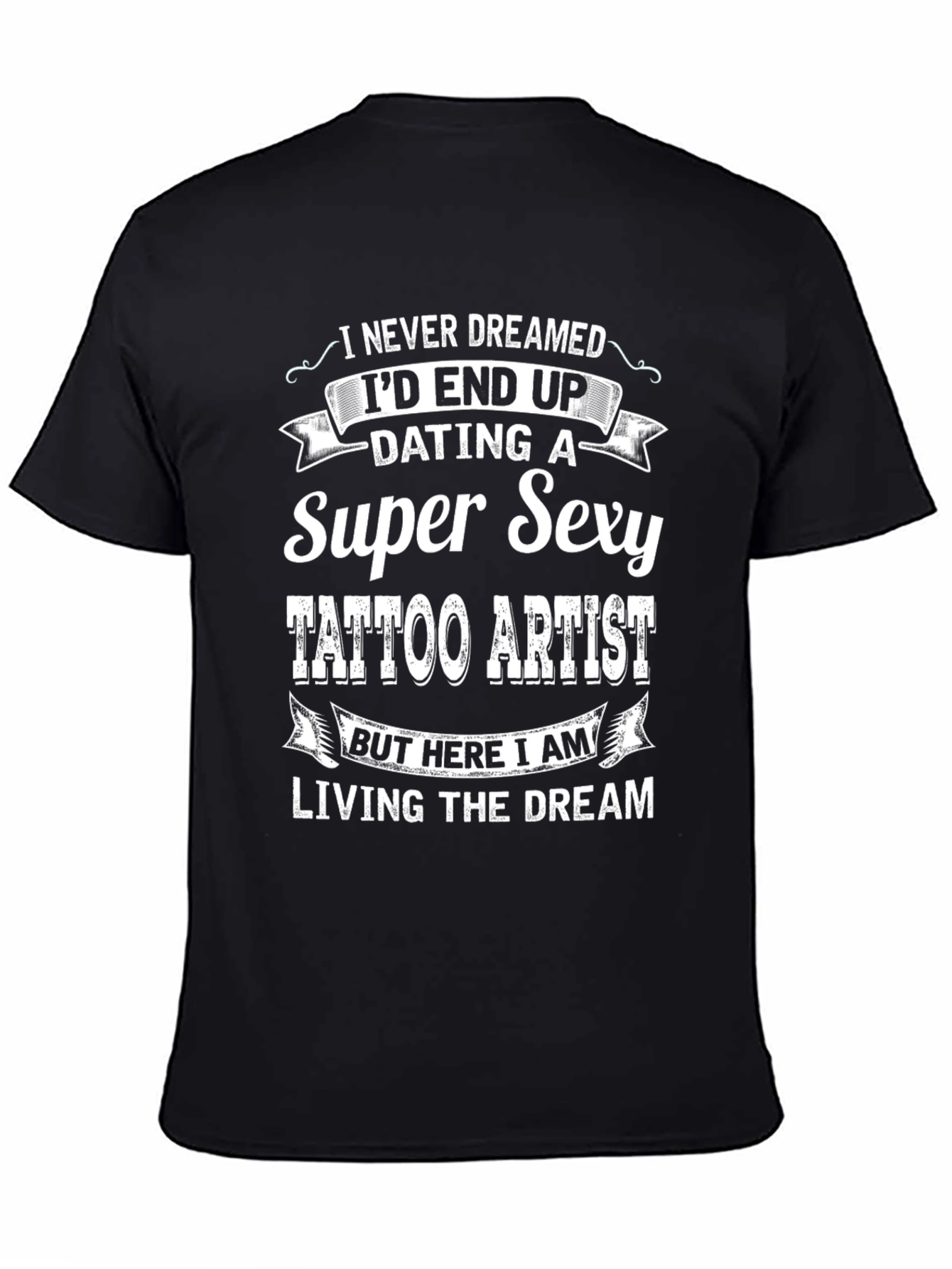 Black Super Sexy Tattoo Artist Graphic Tee - Novelty T-Shirt view 4