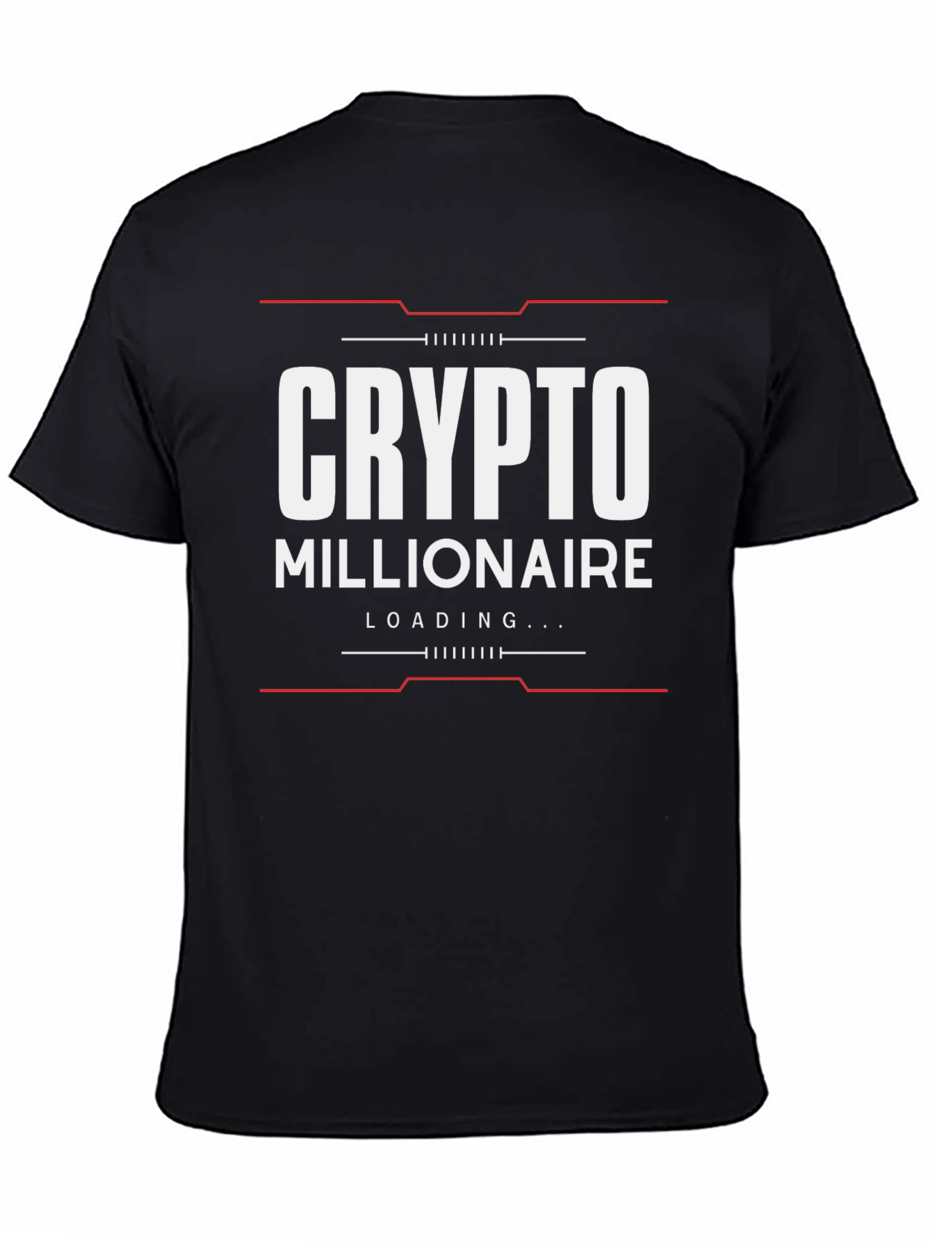Black Crypto Millionaire Loading T-Shirt - Black view 4