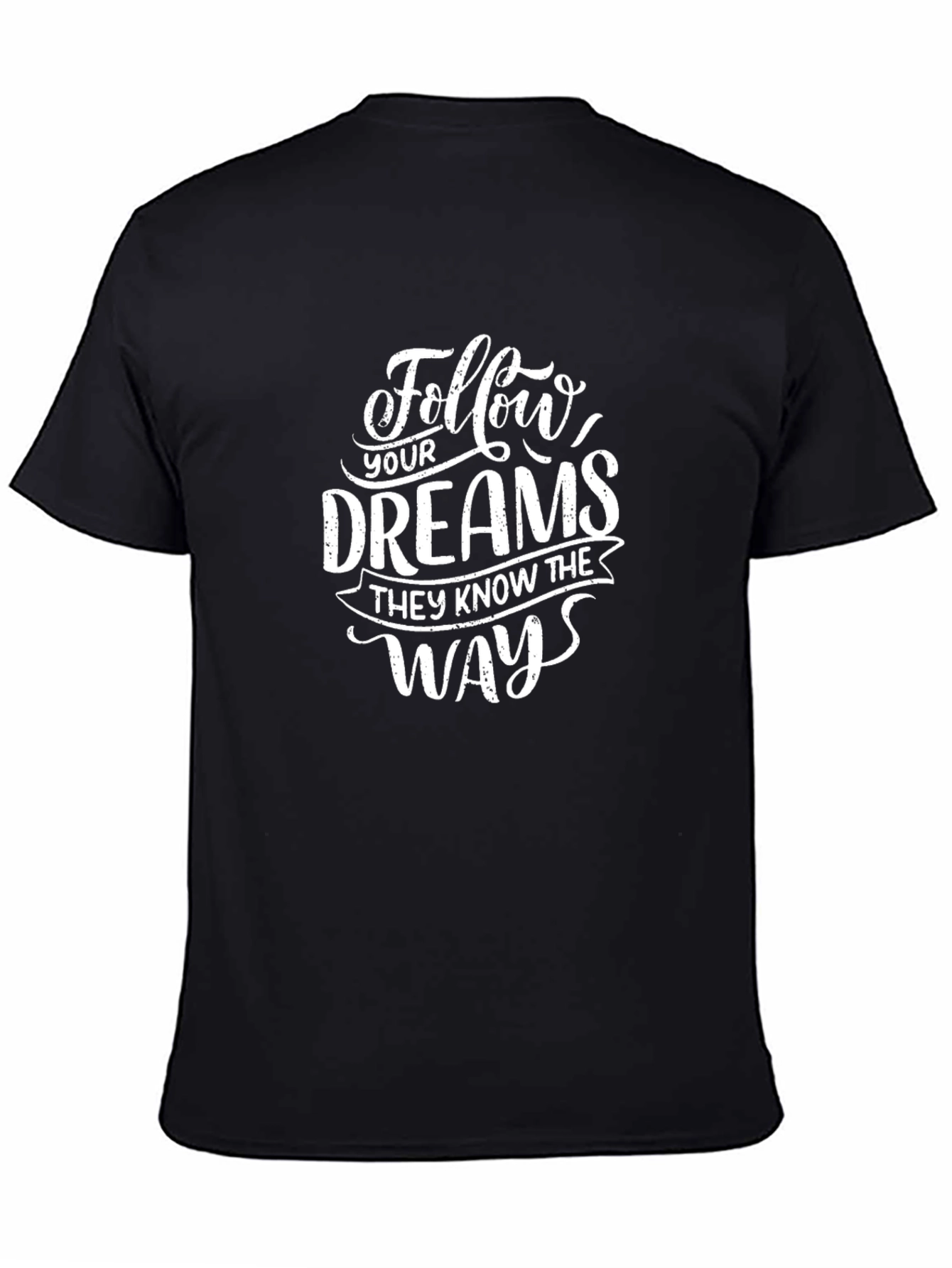 Black Follow Your Dreams Graphic T-Shirt view 4