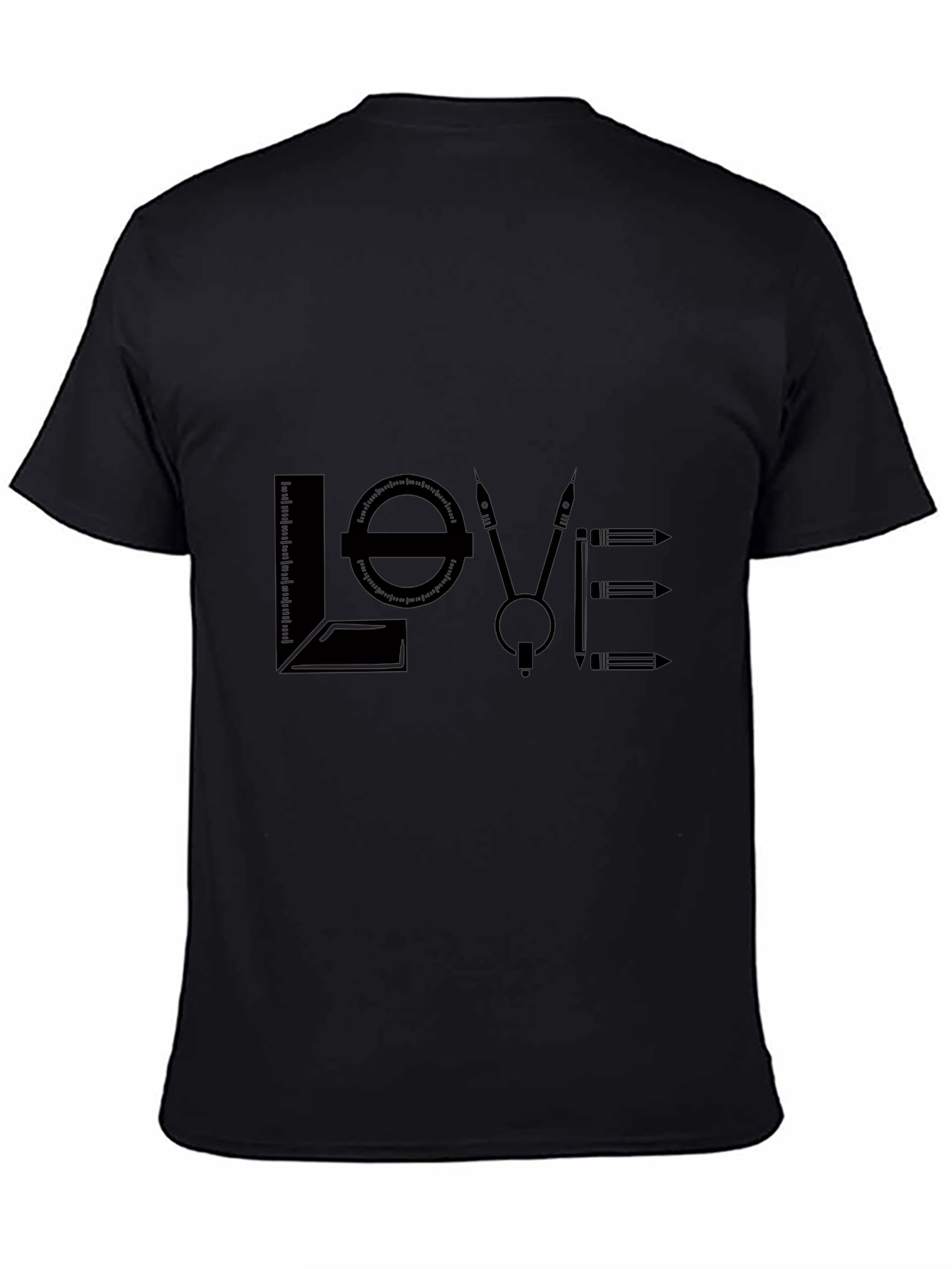 Black Architect Love Graphic T-Shirt - Black Cotton Blend view 4