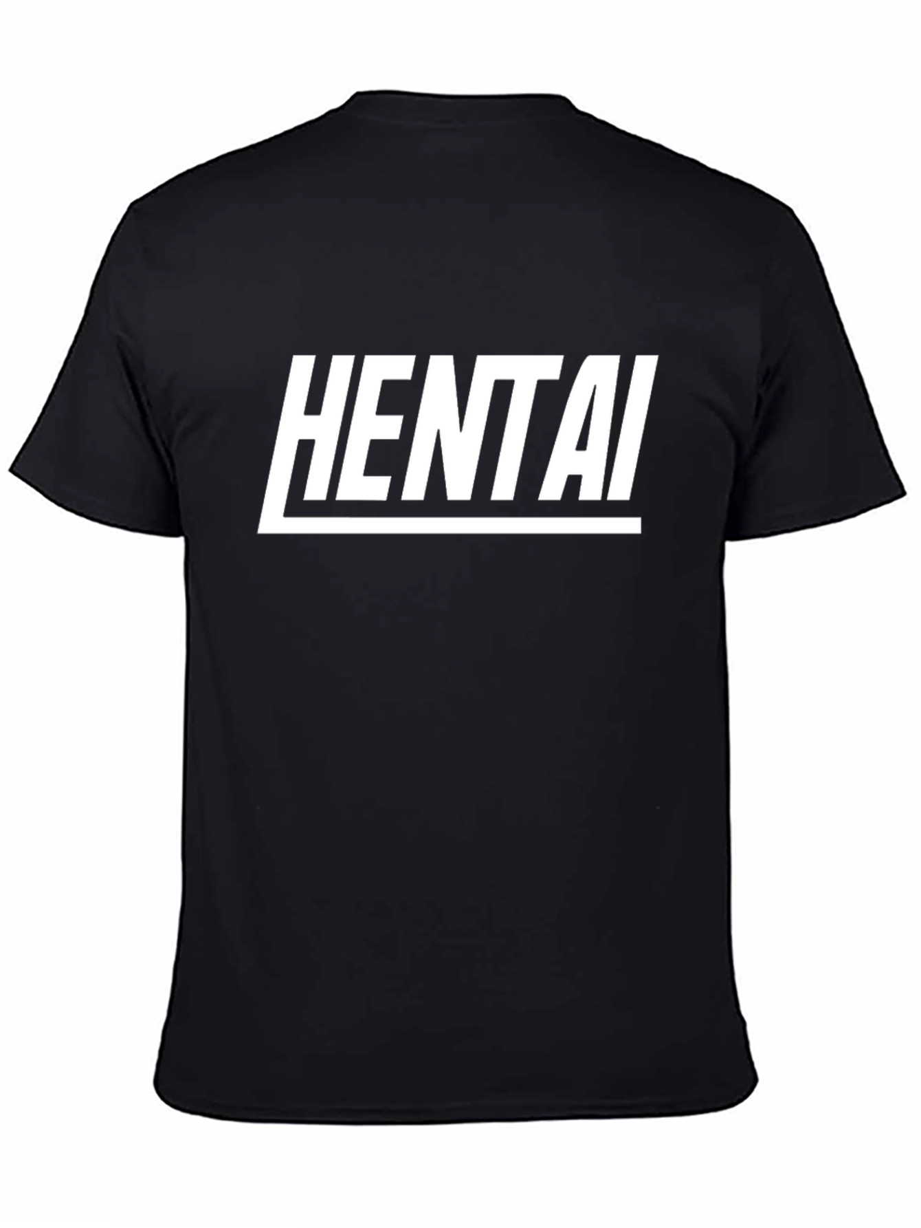 Black Hentai Graphic Tee - Black Cotton view 4