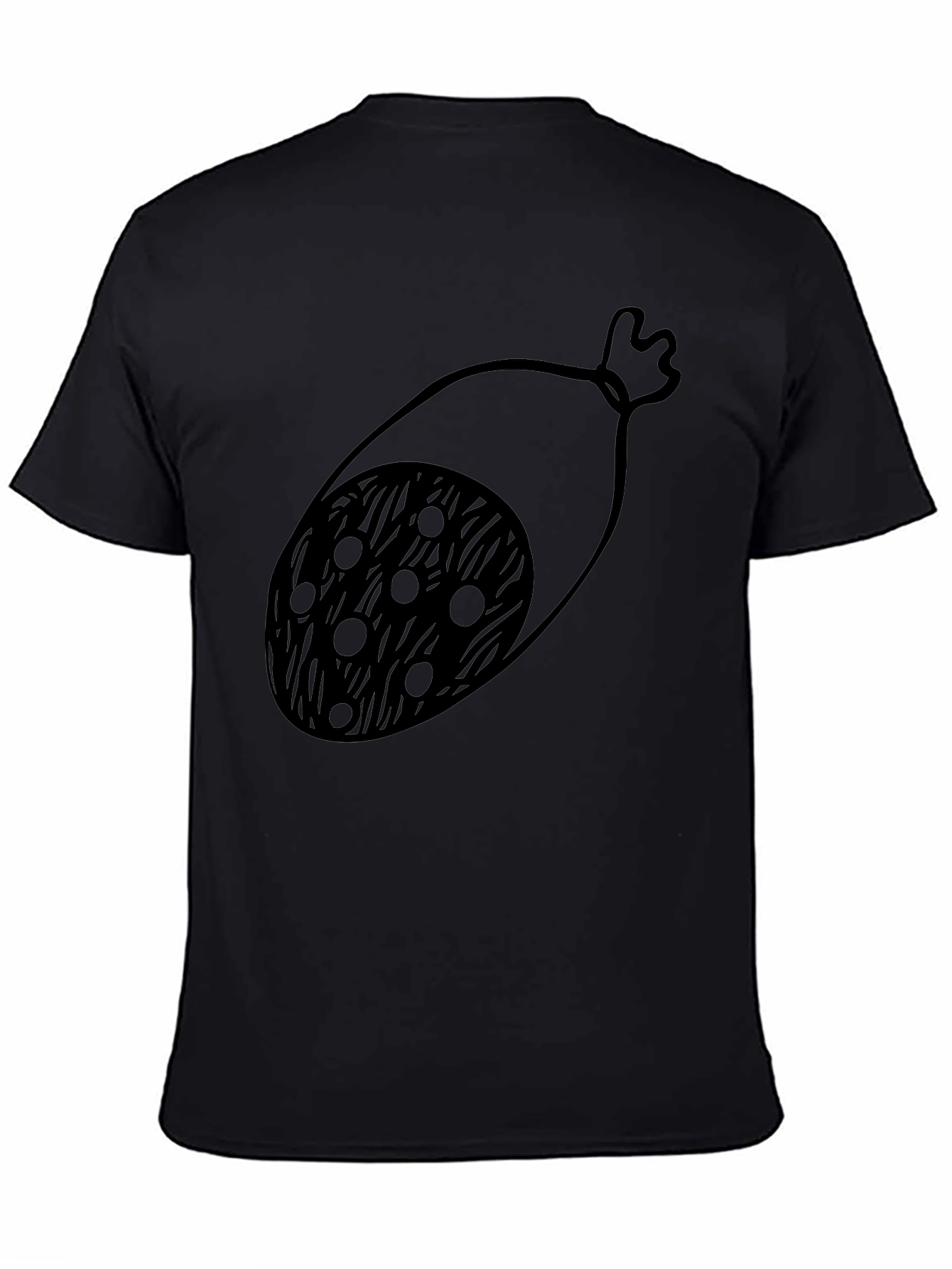 Black Sausage Graphic T-Shirt - Casual Black Tee view 4