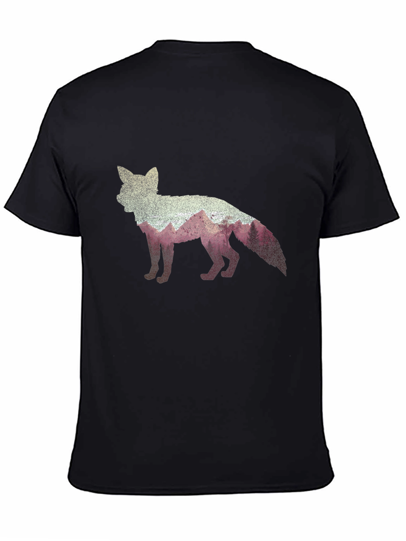 Black Fox Graphic Print Black T-Shirt view 4