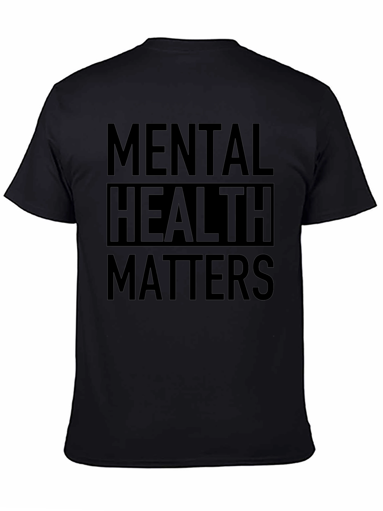 Black Mental Health Matters Graphic Tee - Black view 4
