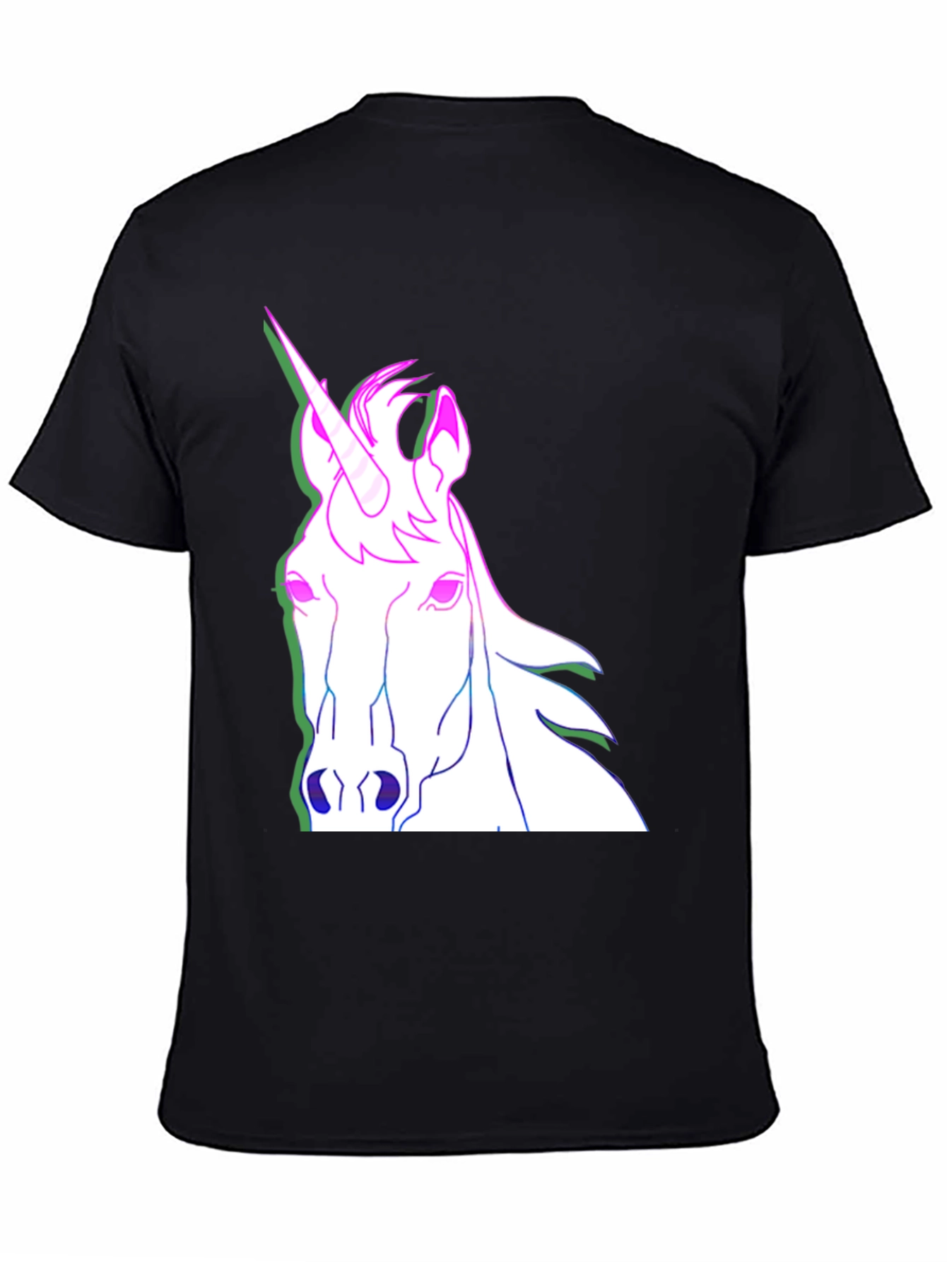 Black Unicorn Graphic Tee - Men's Black T-Shirt view 4