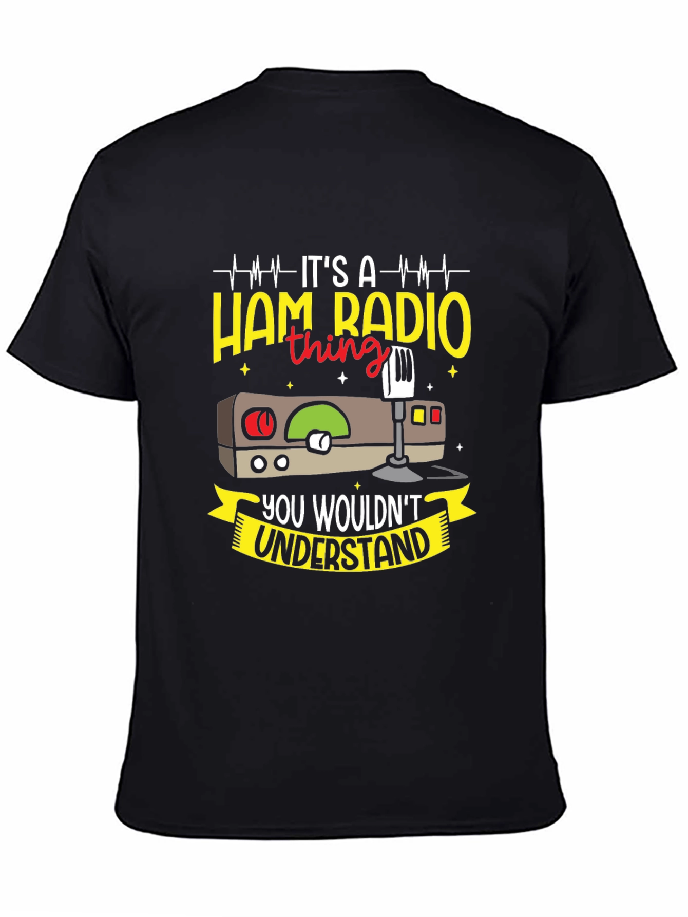 Black Ham Radio Thing T-Shirt view 4