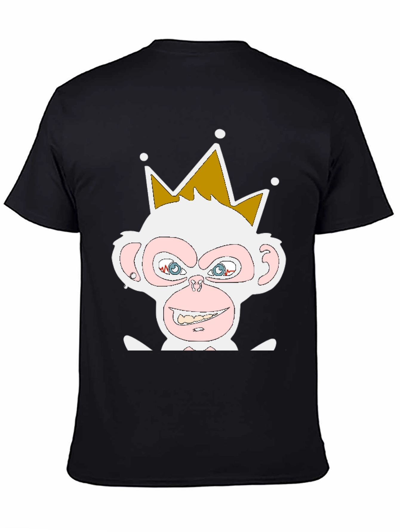 Black King Monkey T-Shirt - Cartoon Ape Tee view 4