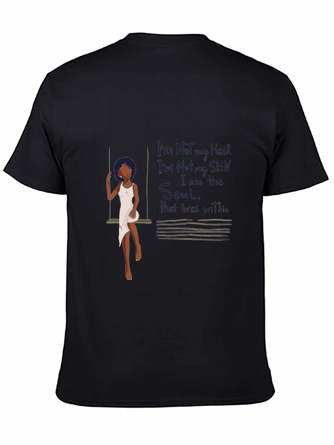 Black Soulful Graphic Tee view 4