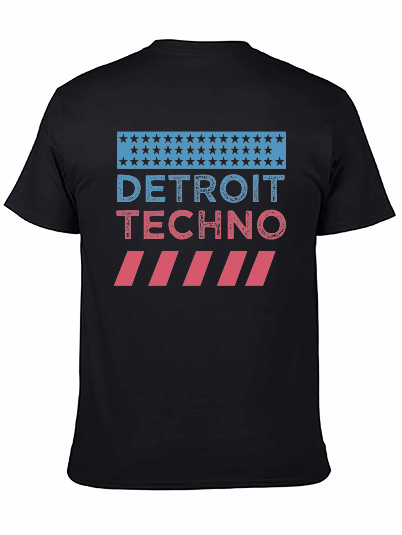 Black Detroit Techno Graphic T-Shirt - Music Lover Tee view 4