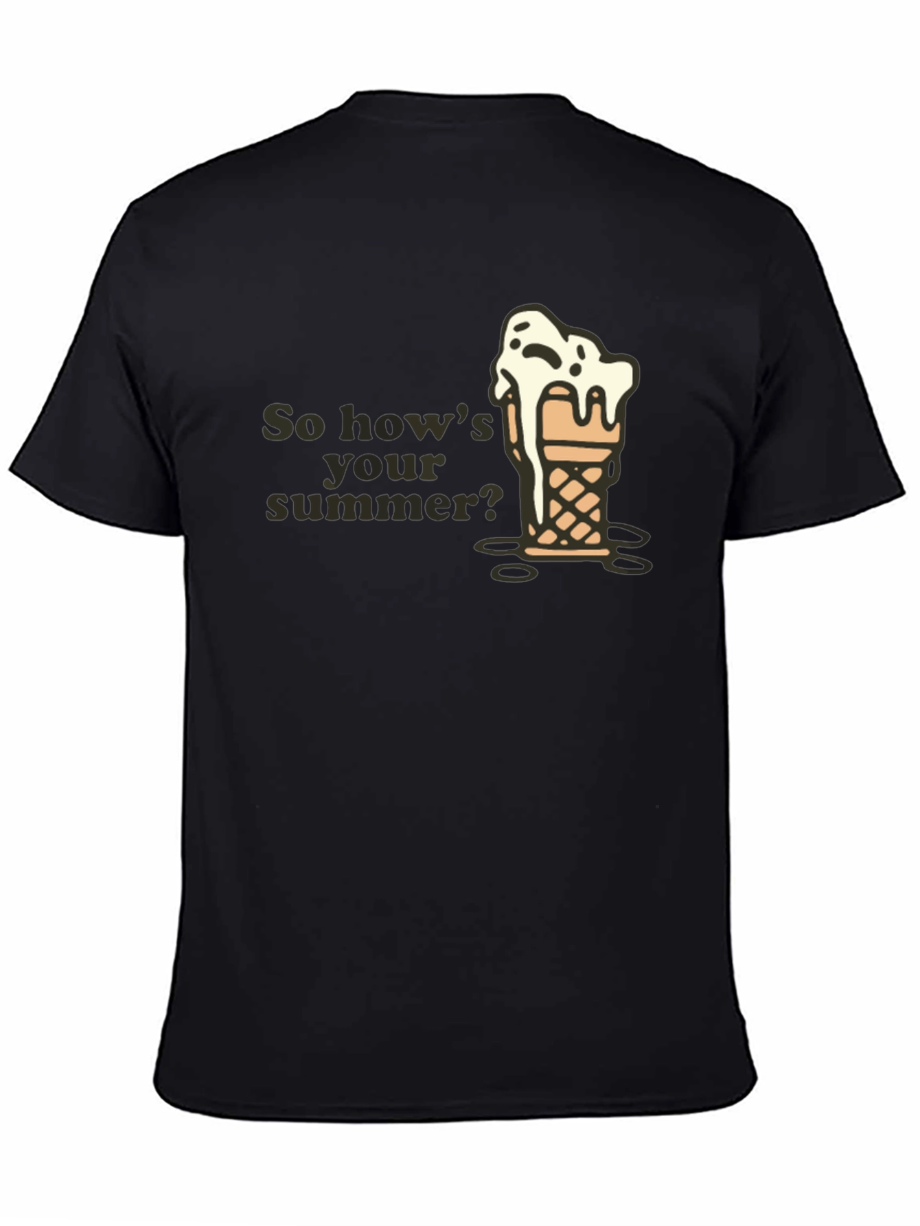 Black Summer Ice Cream Men's T-Shirt view 4