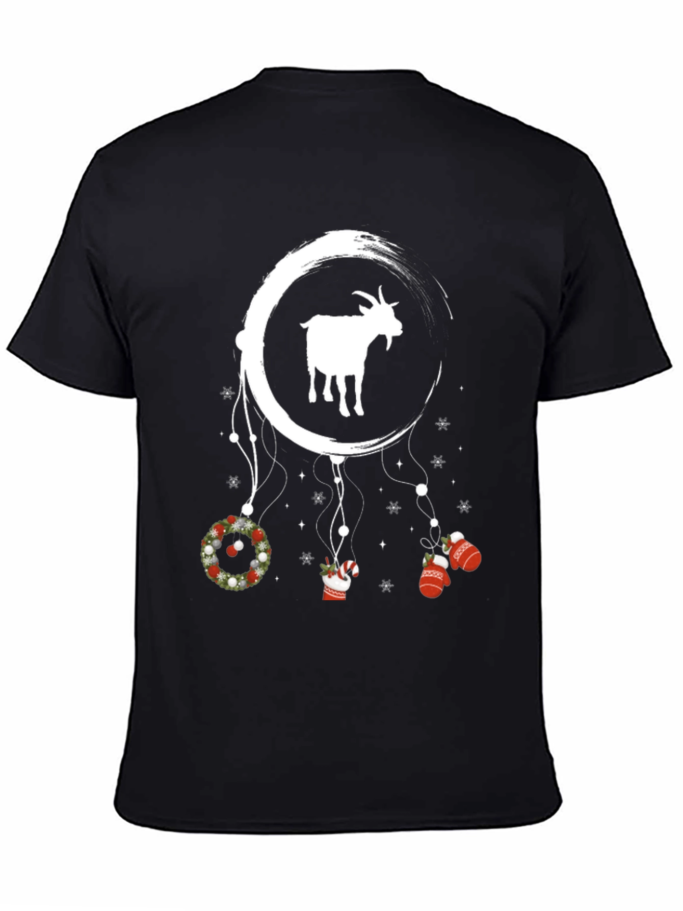 Black Goat Christmas Dreamcatcher T-Shirt view 4