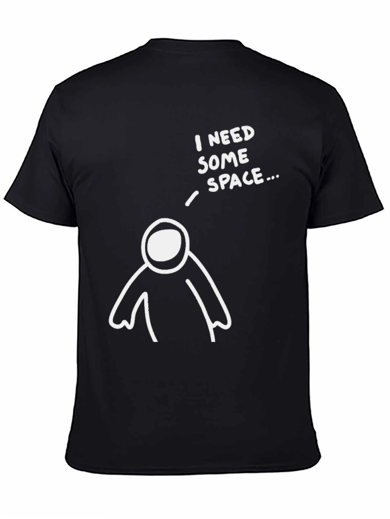 Black I Need Some Space T-Shirt view 4