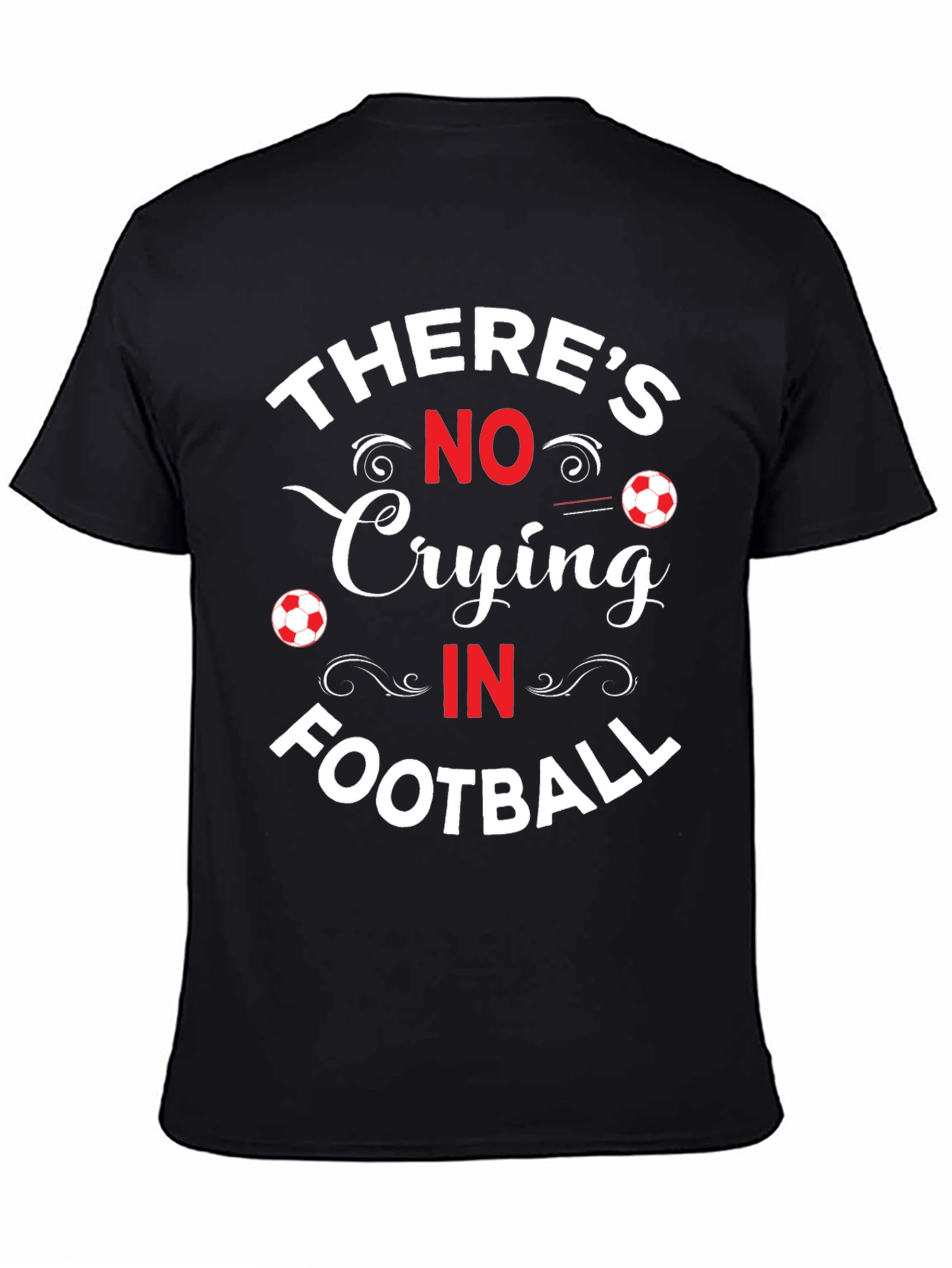 Black No Crying in Football Graphic T-Shirt view 4